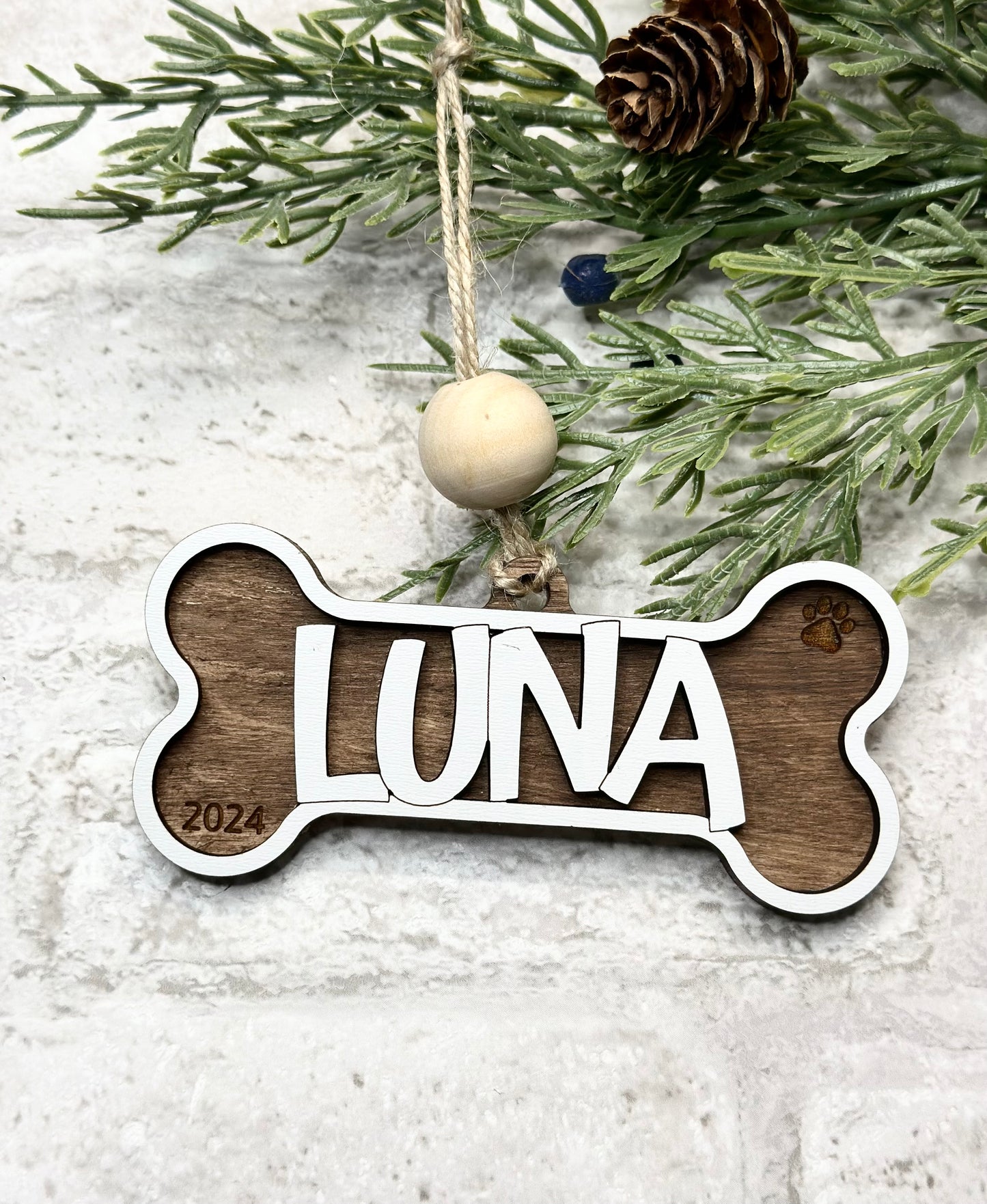 Personalized Dog Bone Ornament