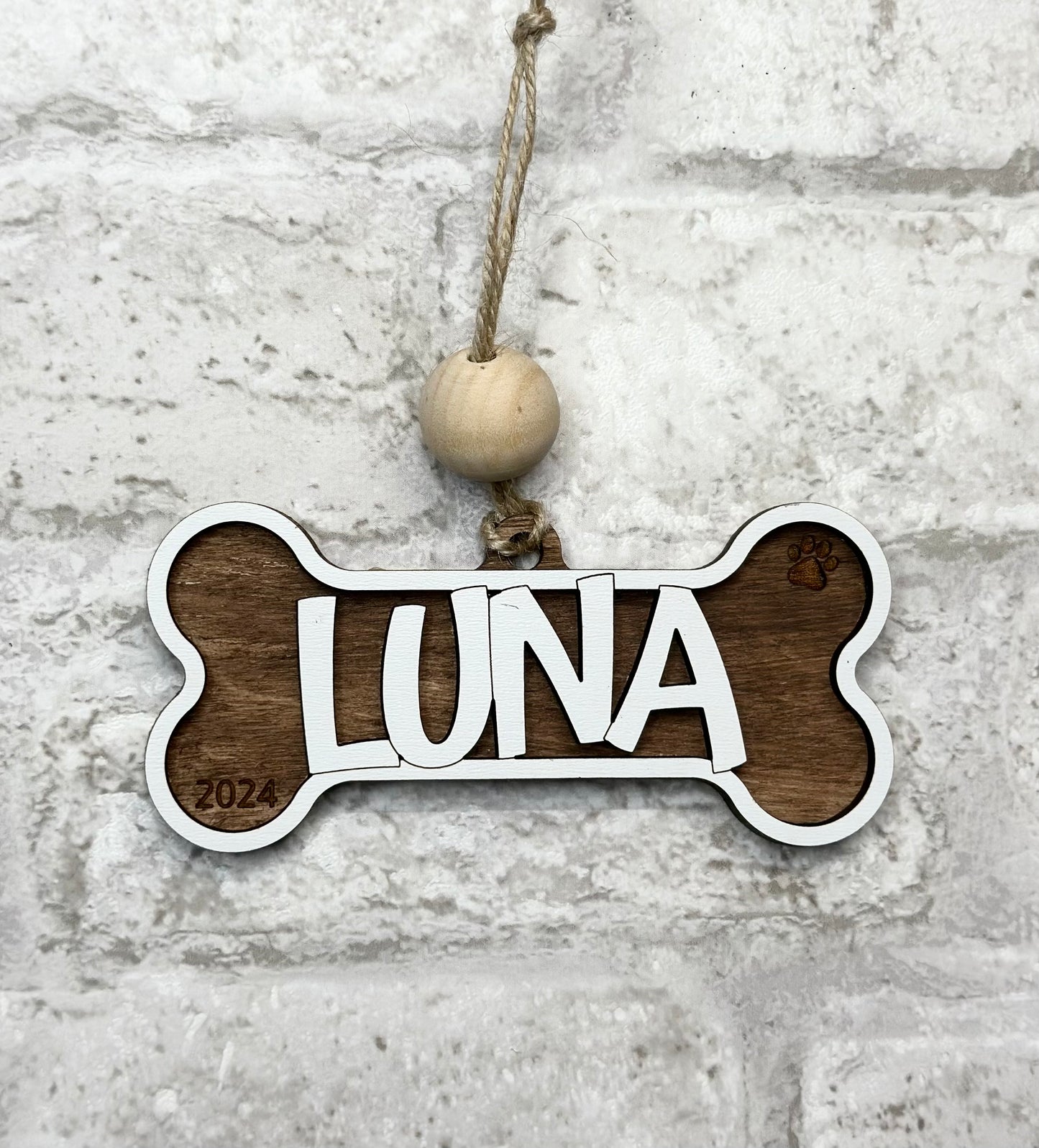 Personalized Dog Bone Ornament