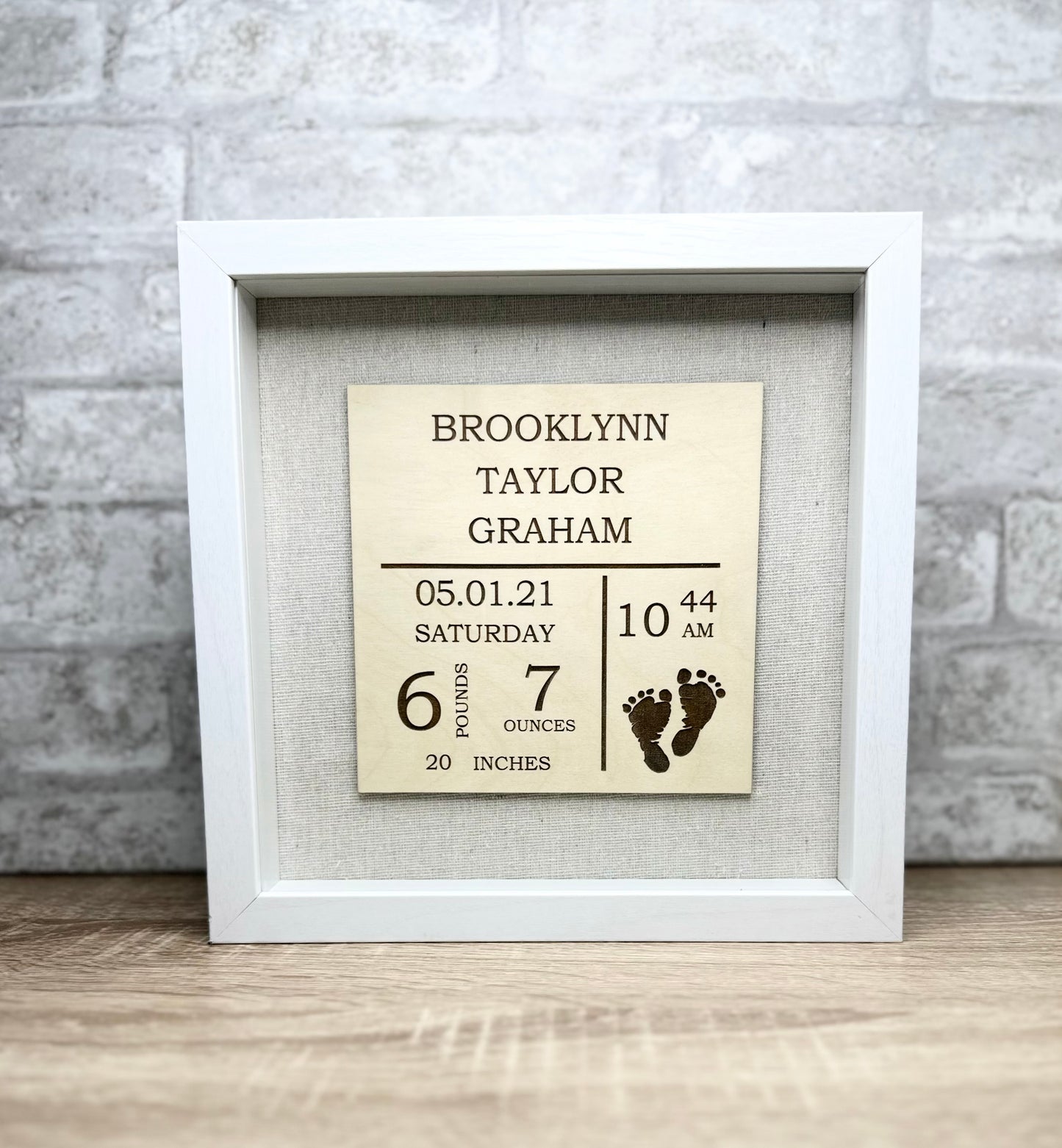 Personalized Baby Stat Framed Gift