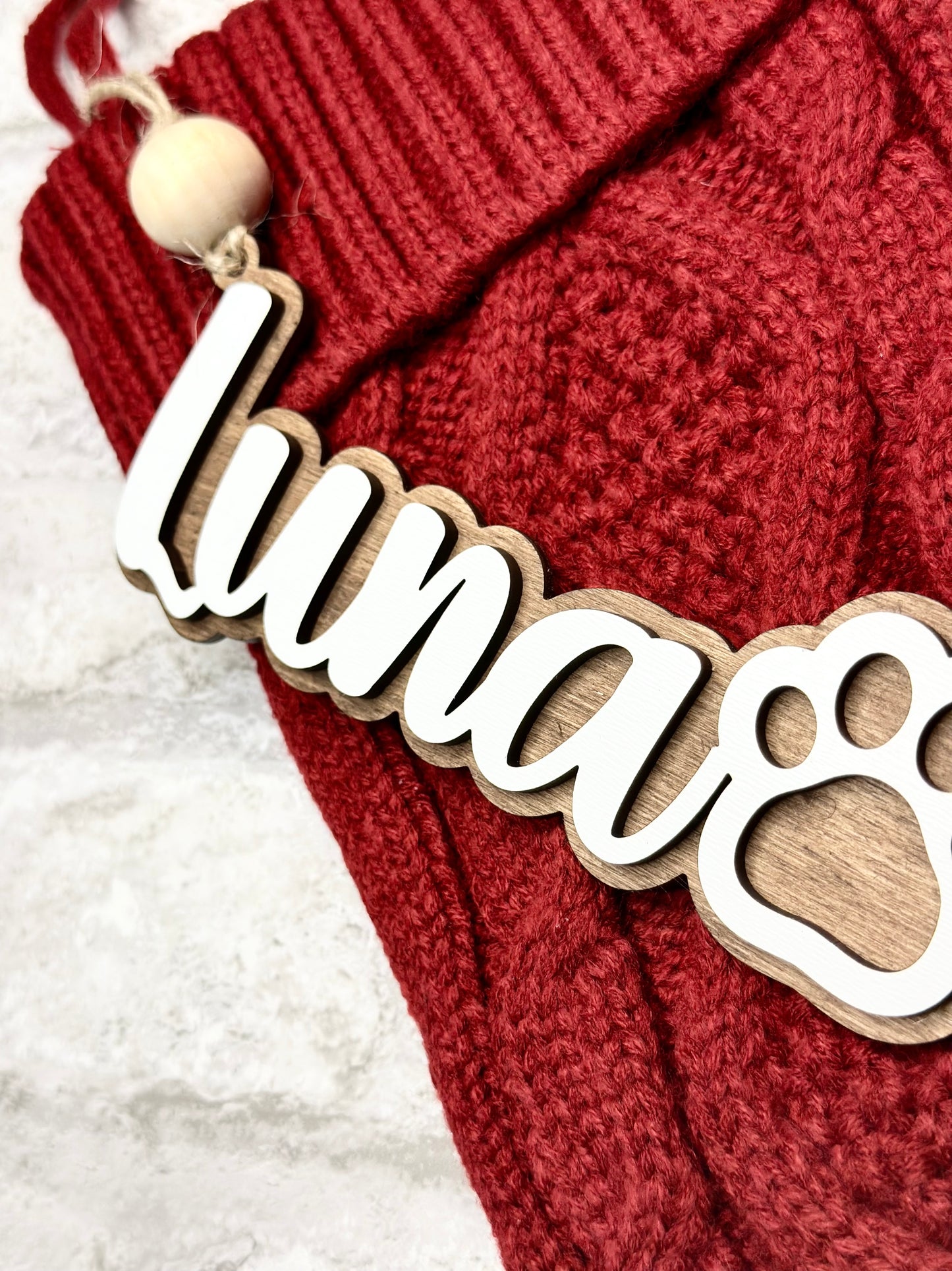 Personalized Name Stocking Tag