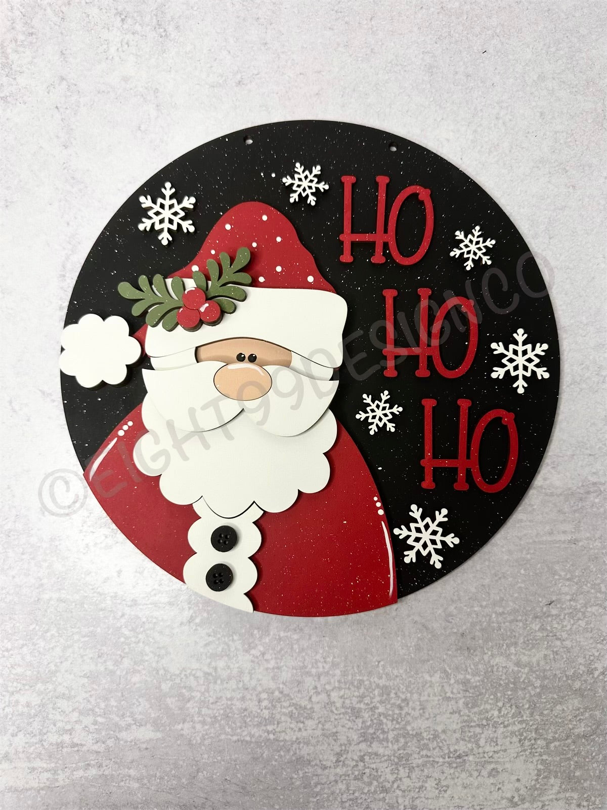 DIY Wood Blank - Santa HO HO HO Sign