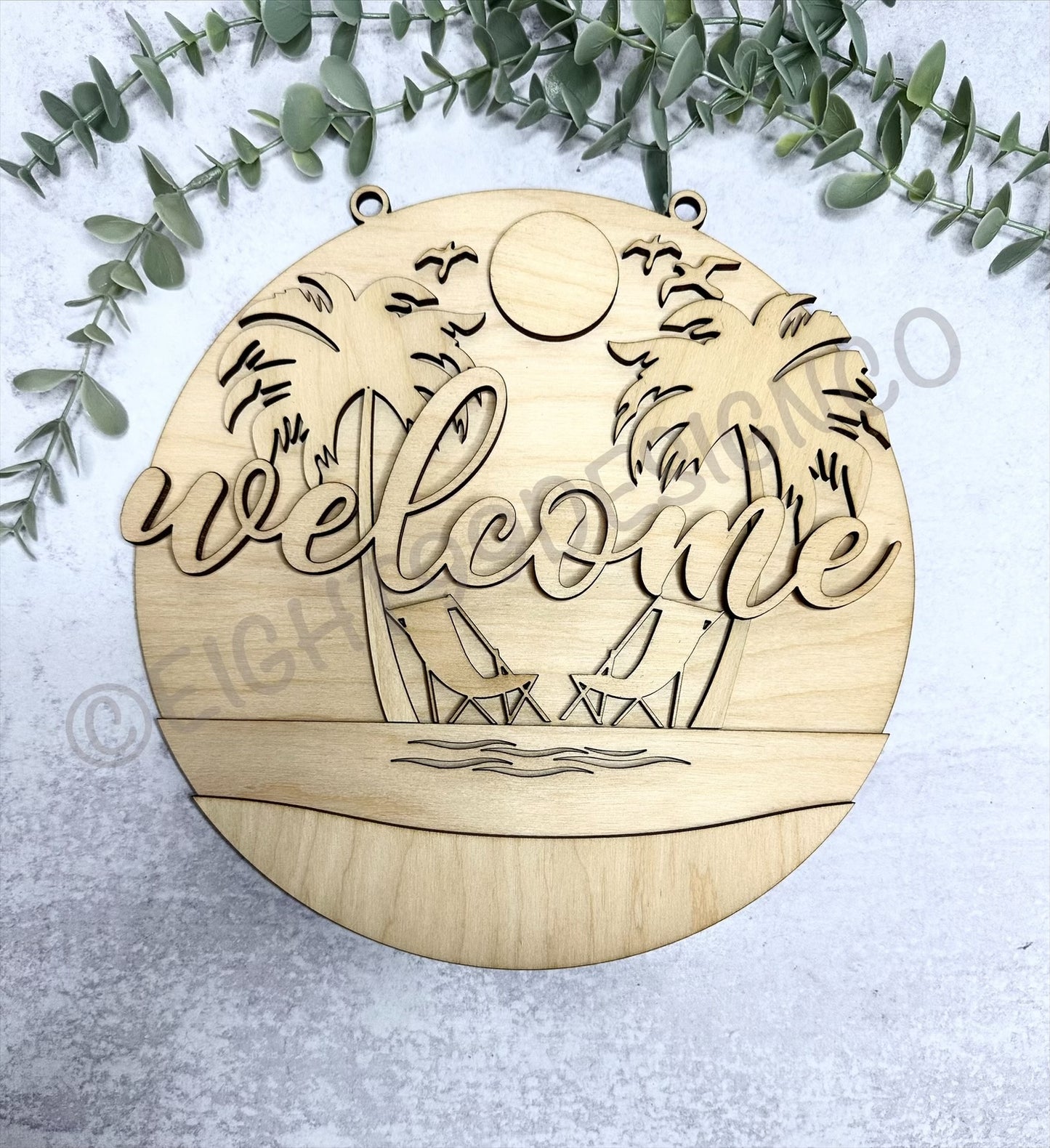 DIY Wood Blanks - Welcome Beach Chairs Sign