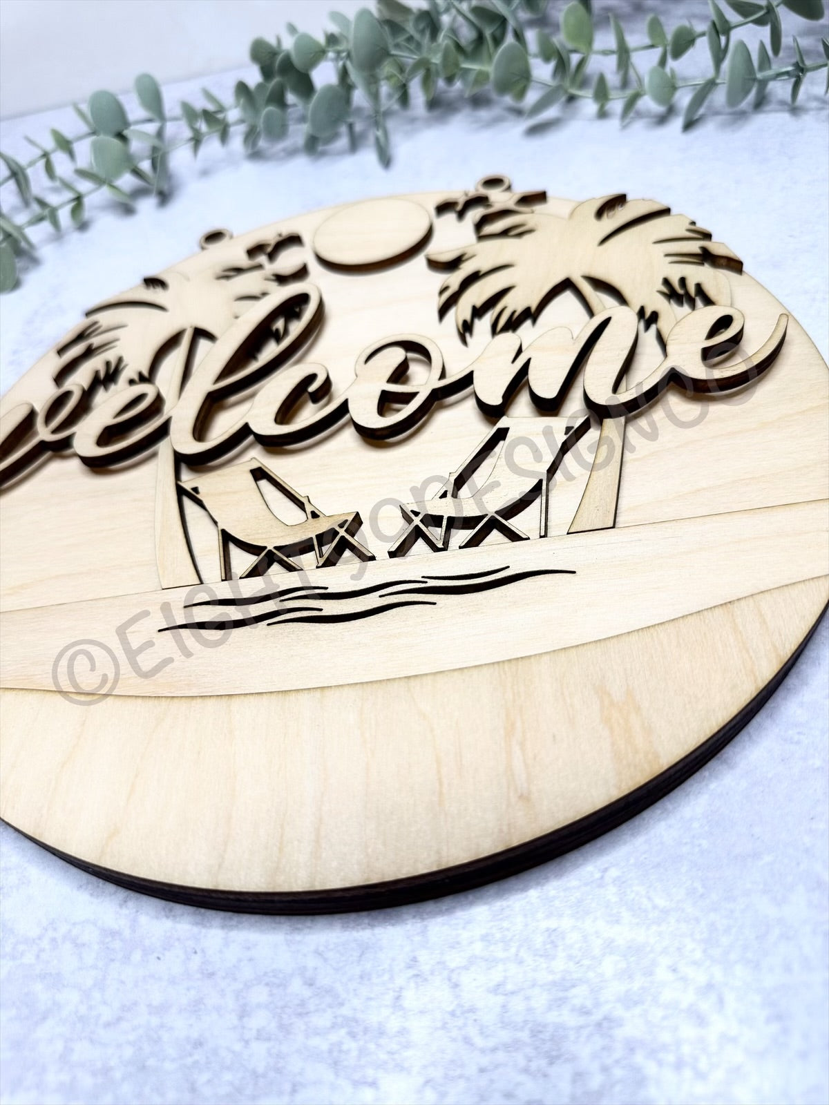 DIY Wood Blanks - Welcome Beach Chairs Sign