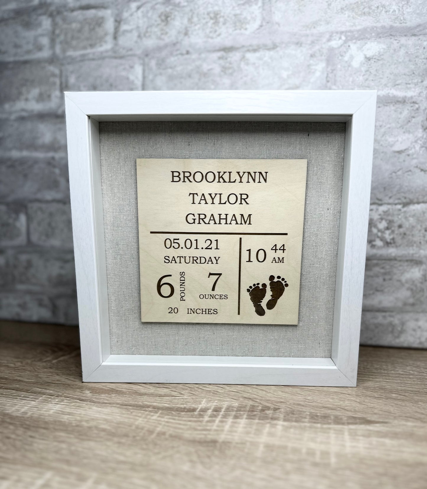 Personalized Baby Stat Framed Gift