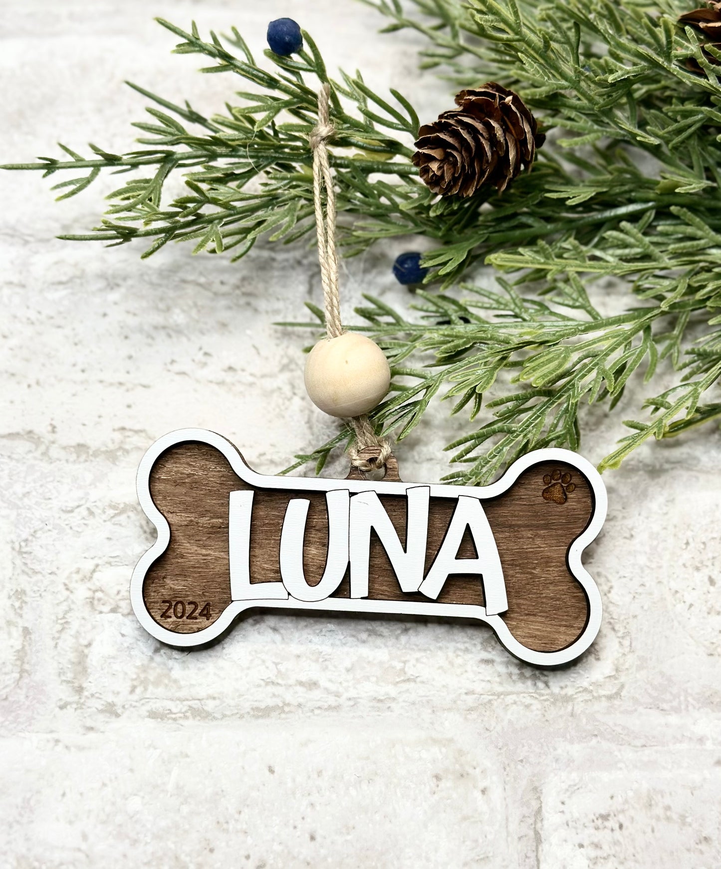 Personalized Dog Bone Ornament