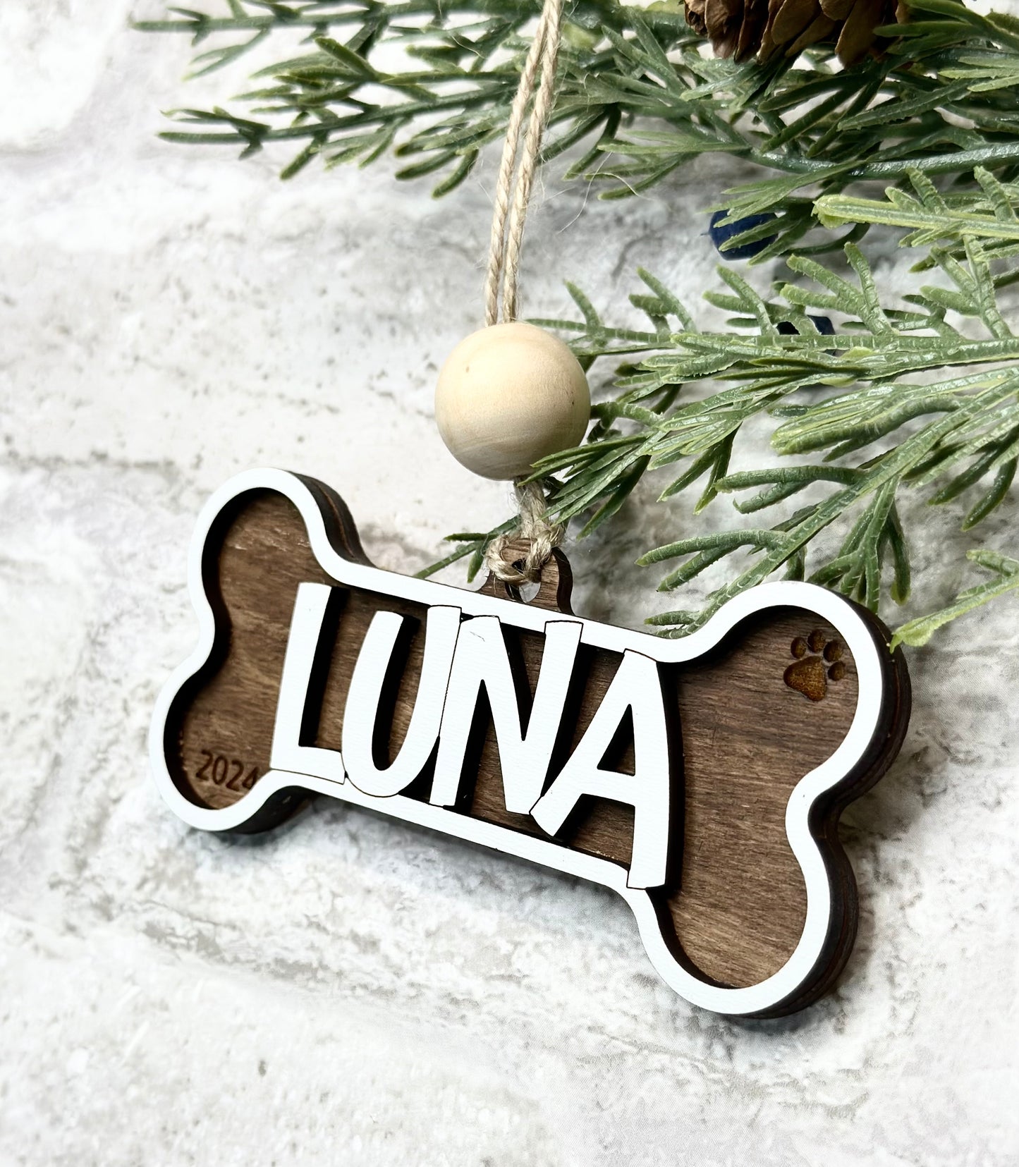 Personalized Dog Bone Ornament
