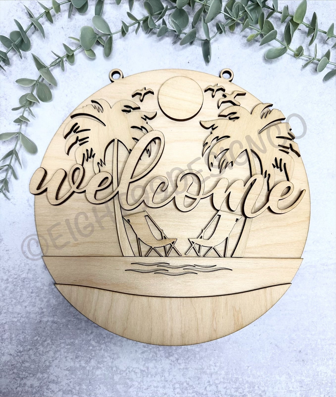DIY Wood Blanks - Welcome Beach Chairs Sign