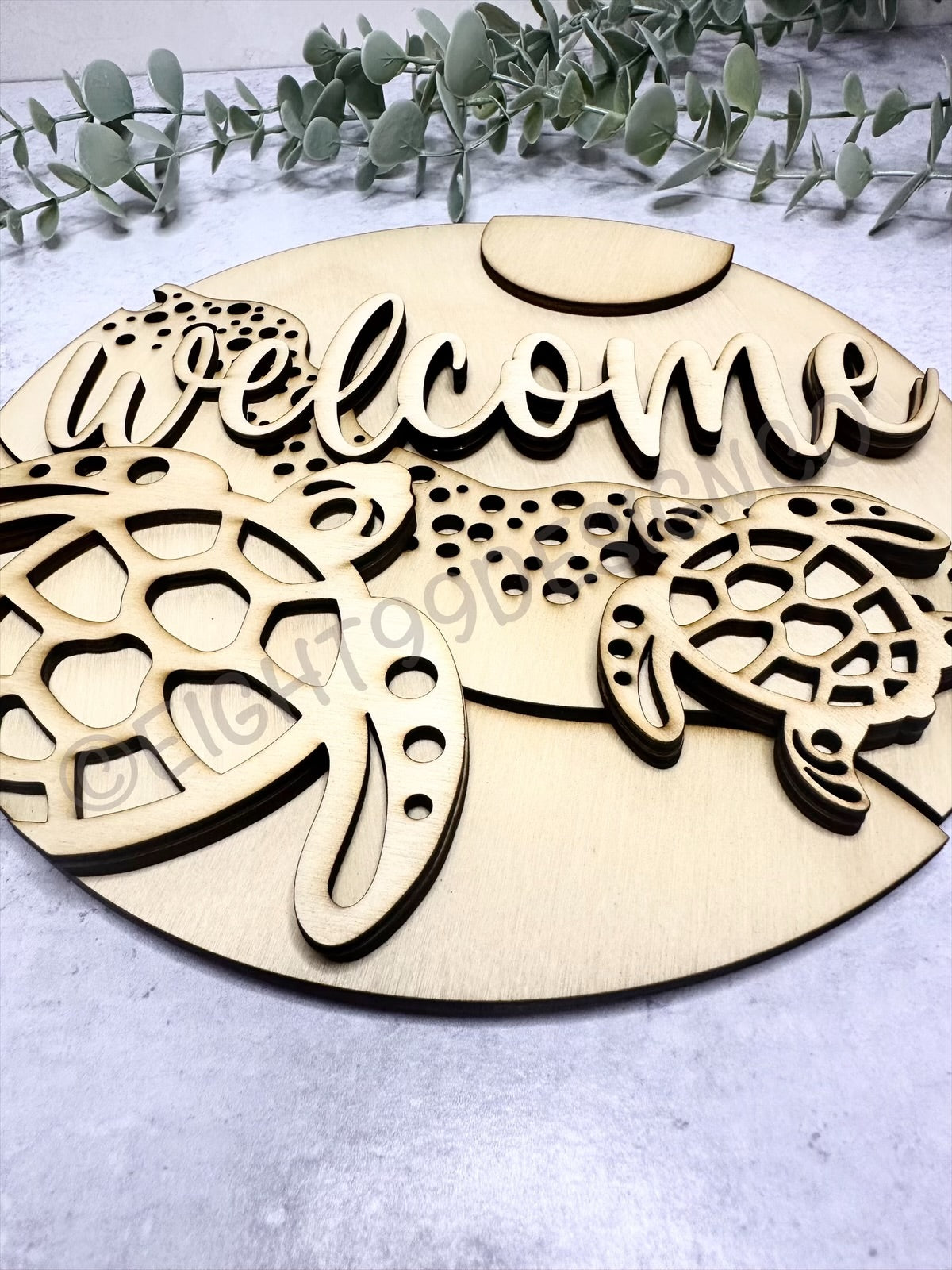 DIY Wood Blank - Welcome Turtle Sign