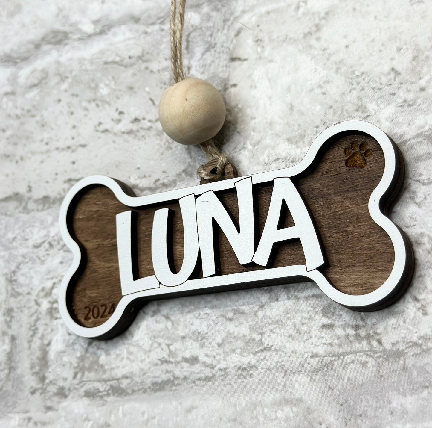 Personalized Dog Bone Ornament