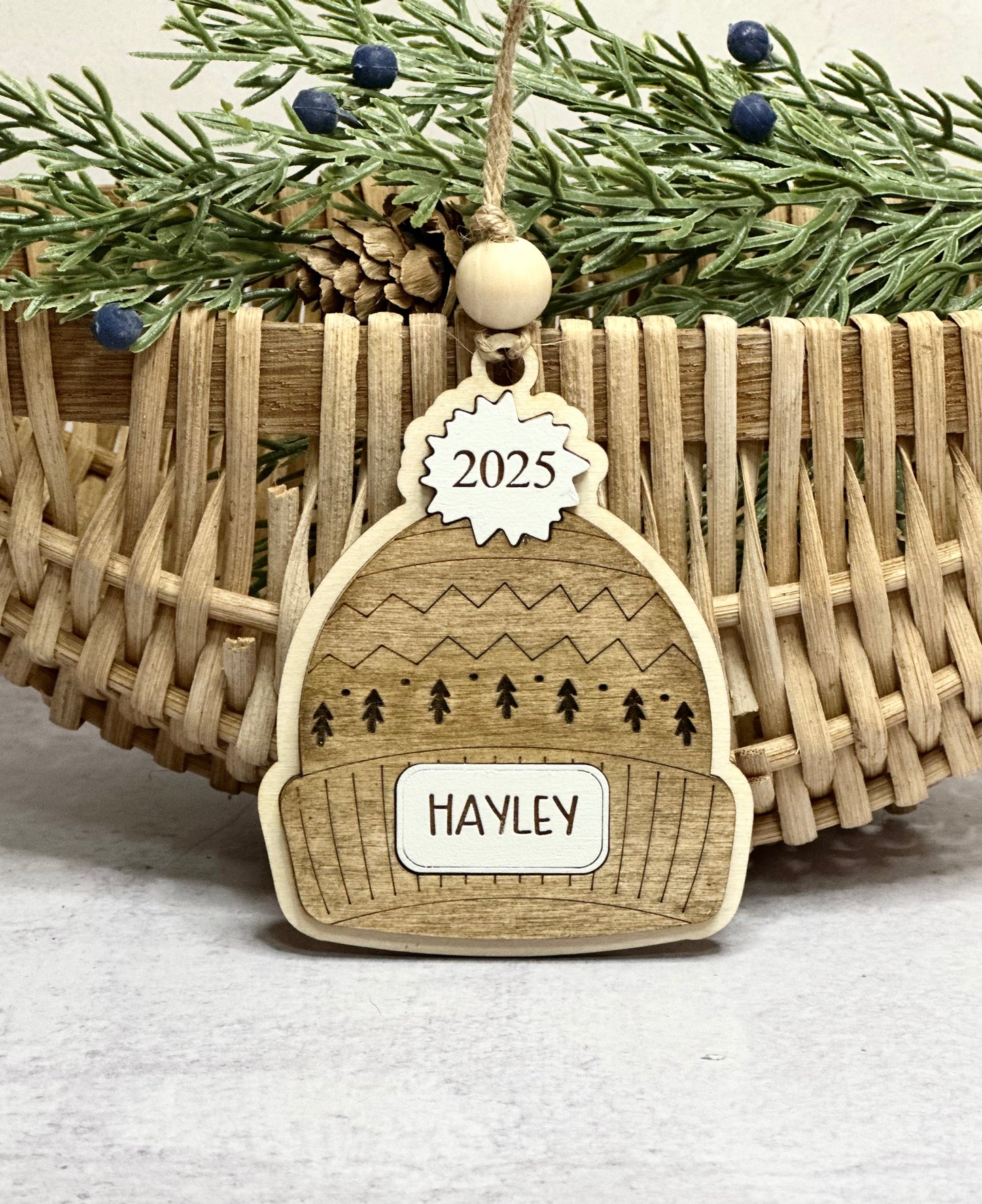 Personalized Beanie Christmas Ornament
