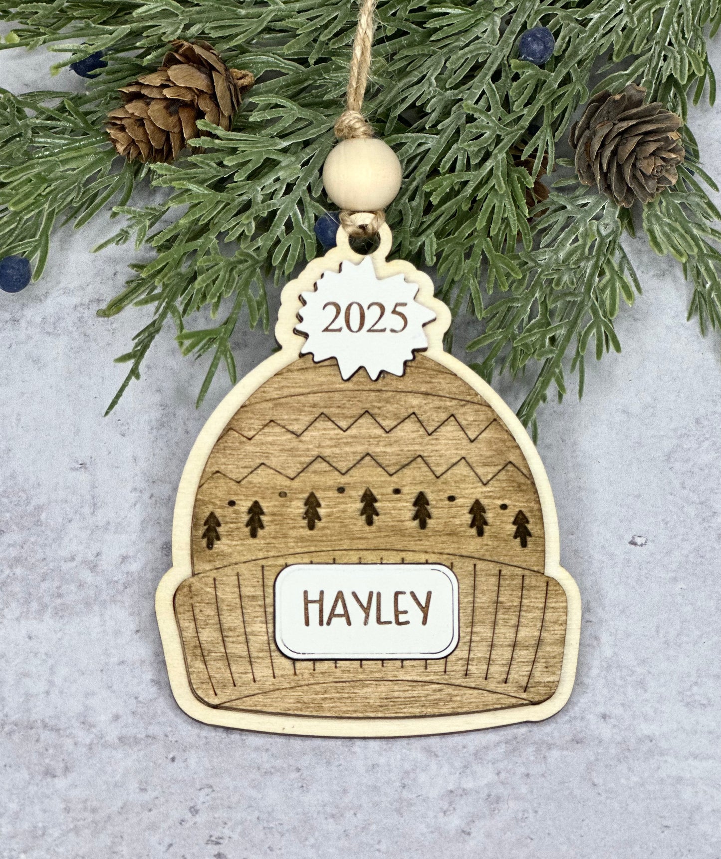 Personalized Beanie Christmas Ornament