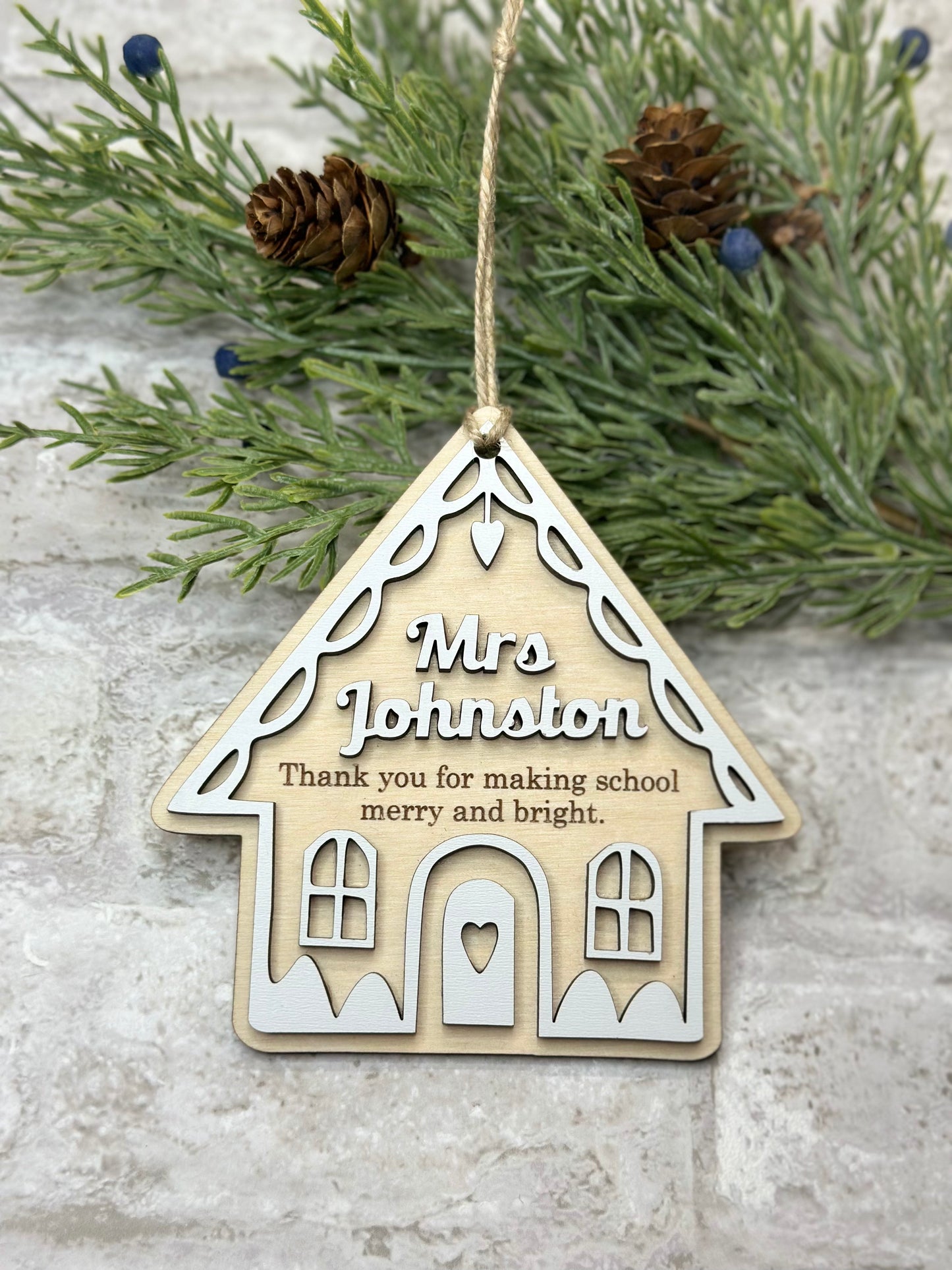 Personalized Gingerbread House Christmas Ornament