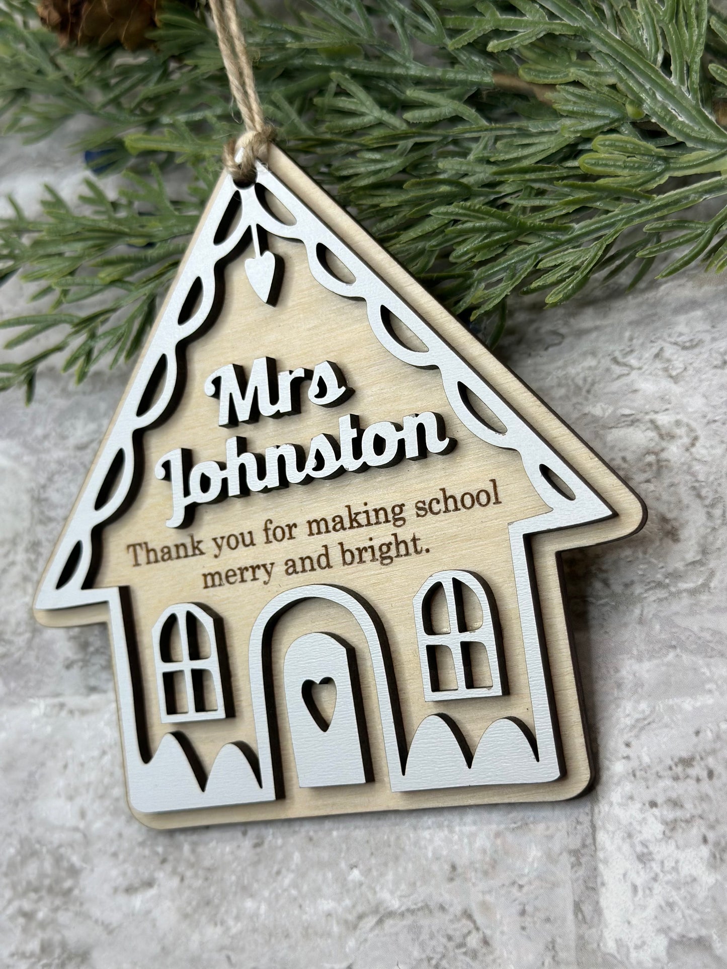 Personalized Gingerbread House Christmas Ornament