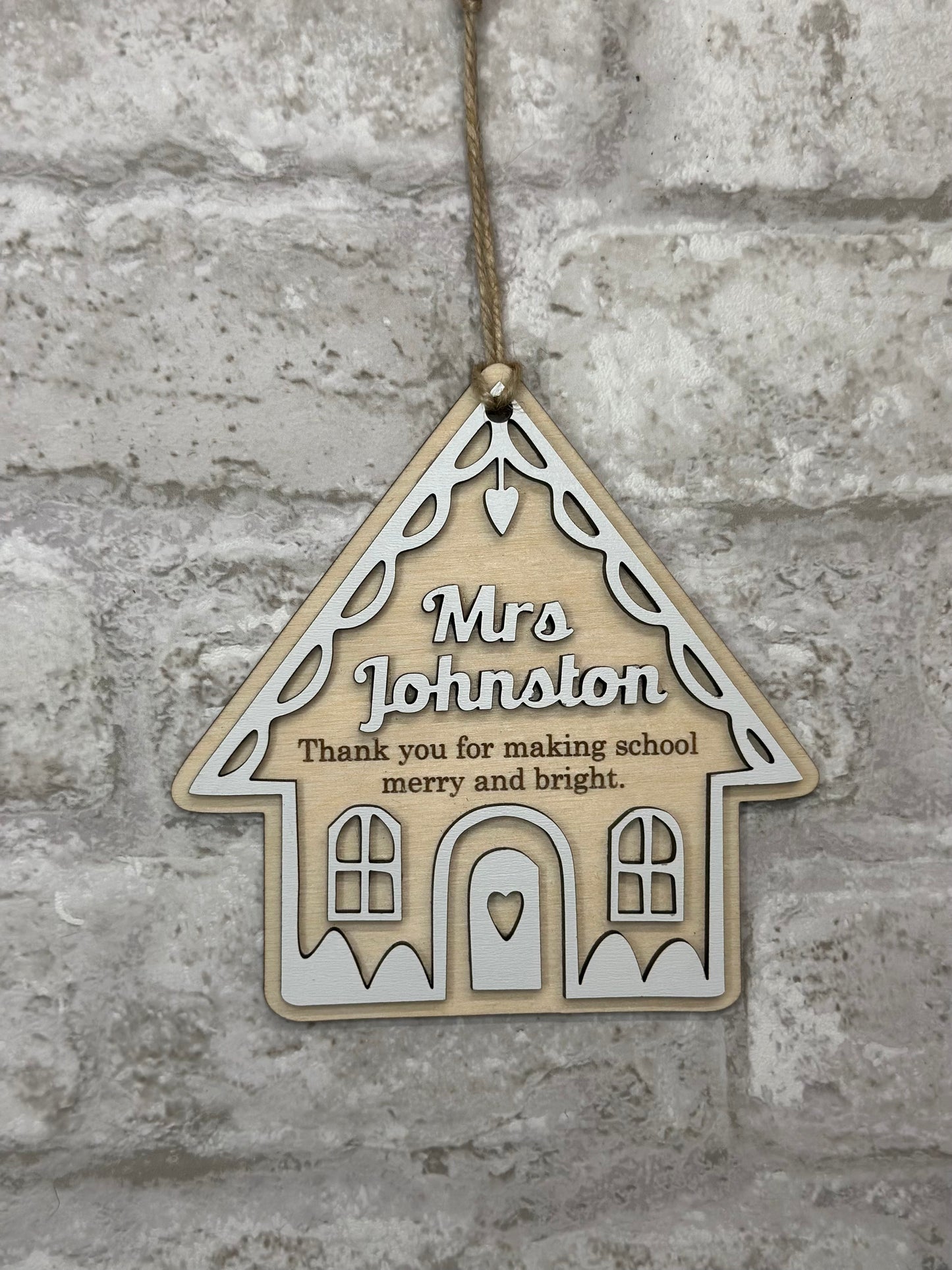 Personalized Gingerbread House Christmas Ornament