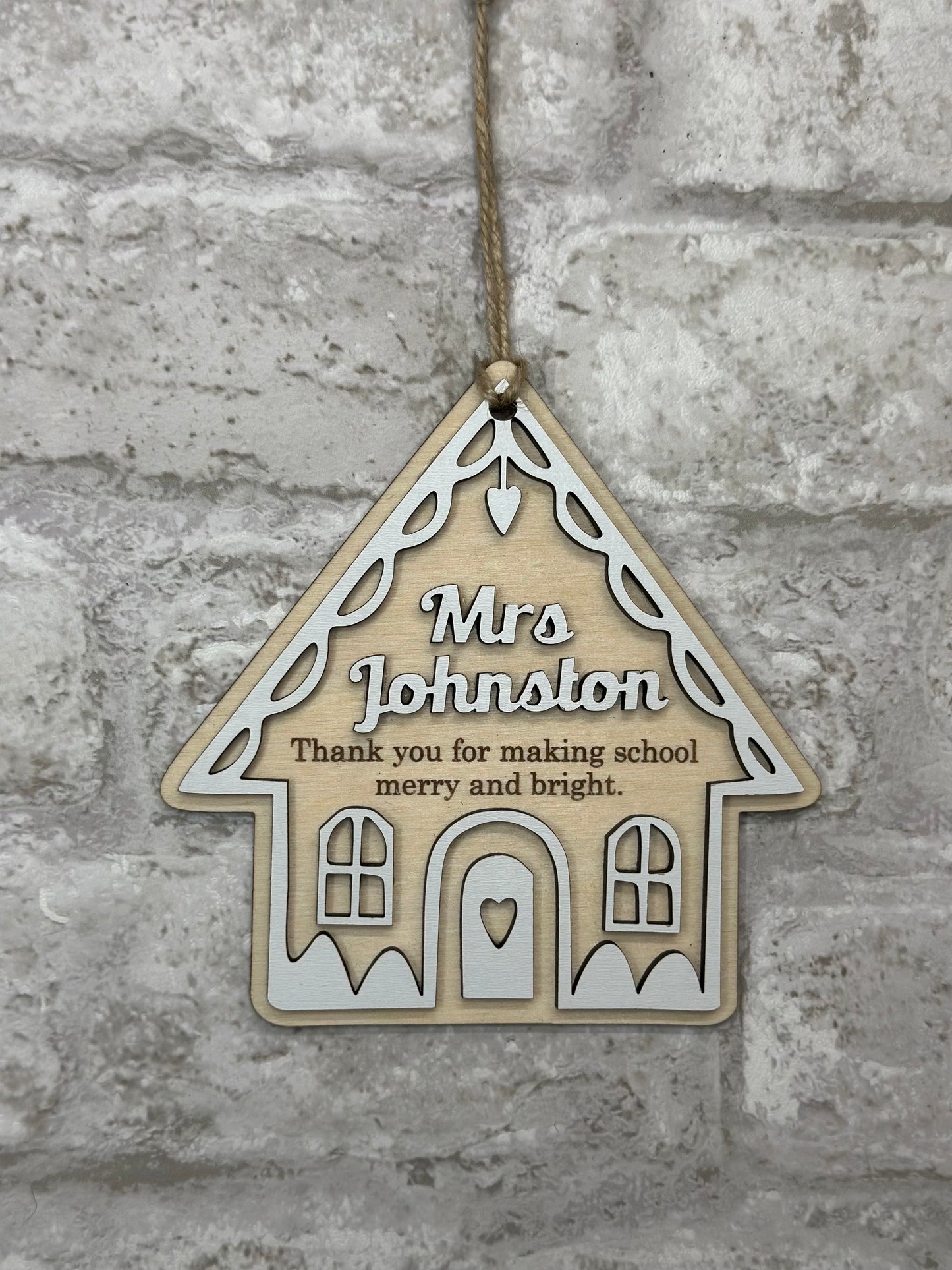 Personalized Gingerbread House Christmas Ornament