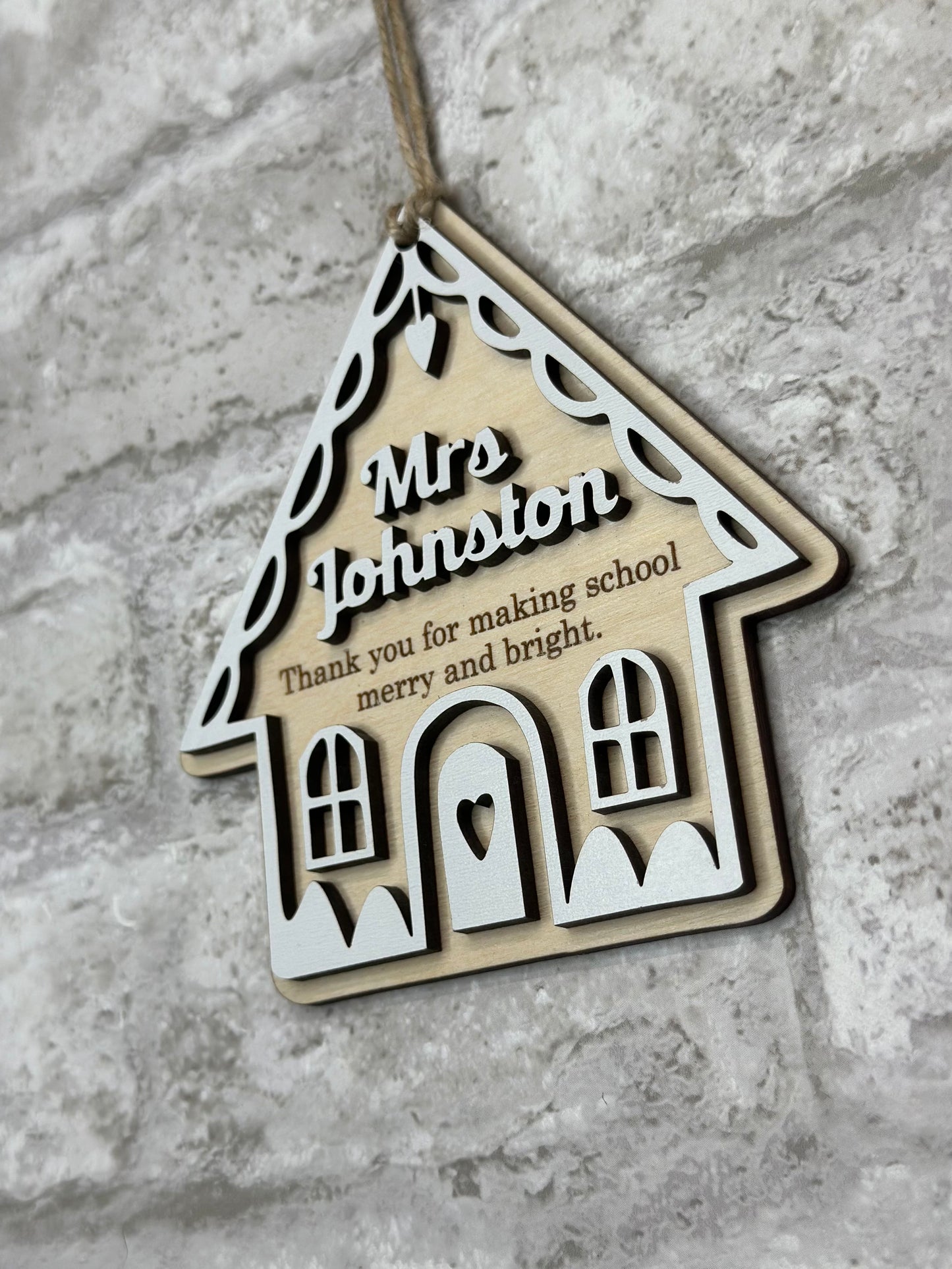 Personalized Gingerbread House Christmas Ornament