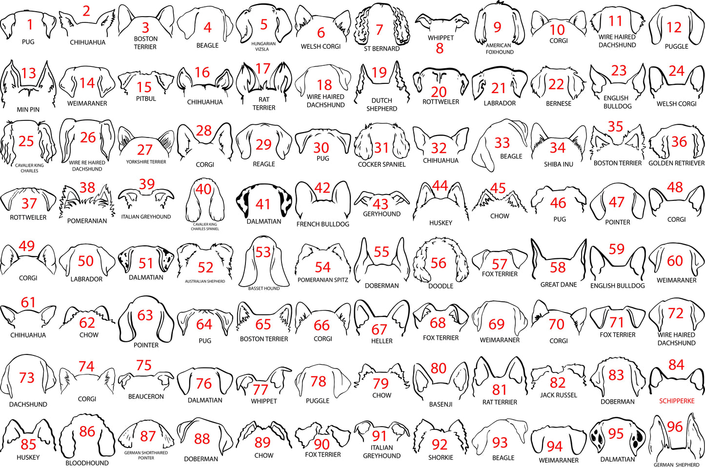 Personalized Double Dog Ear Sign