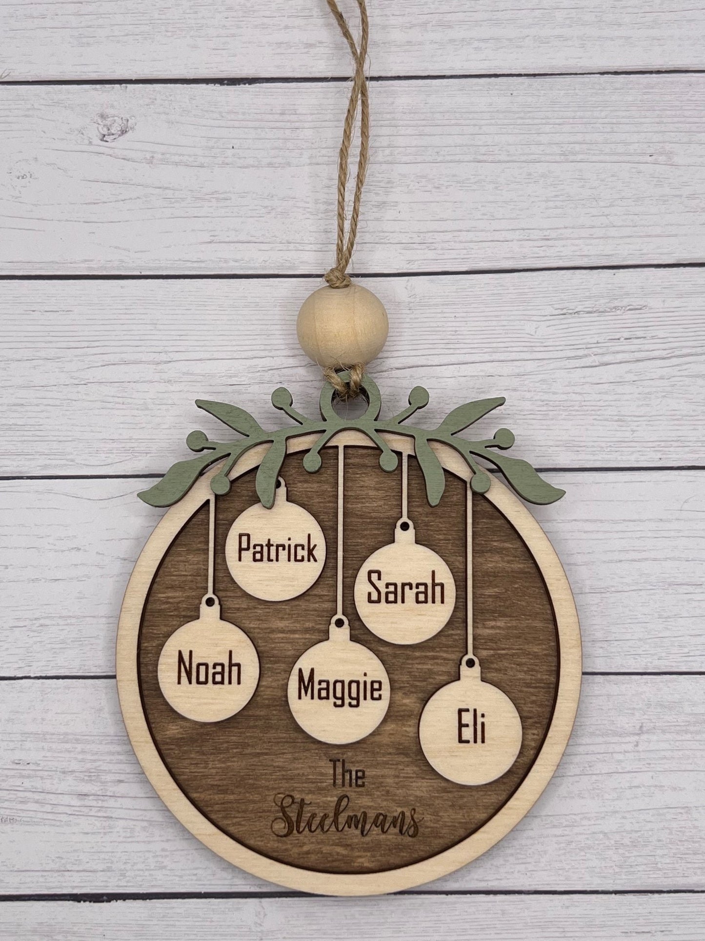Personalized Family Christmas Ornament with Family Member Names