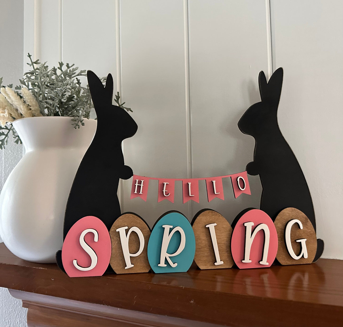 Reversible Spring Easter Shelf Sitter