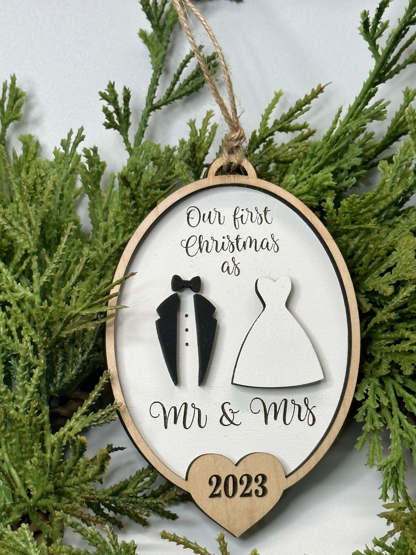 Our First Christmas as Mr & Mrs Christmas Ornament