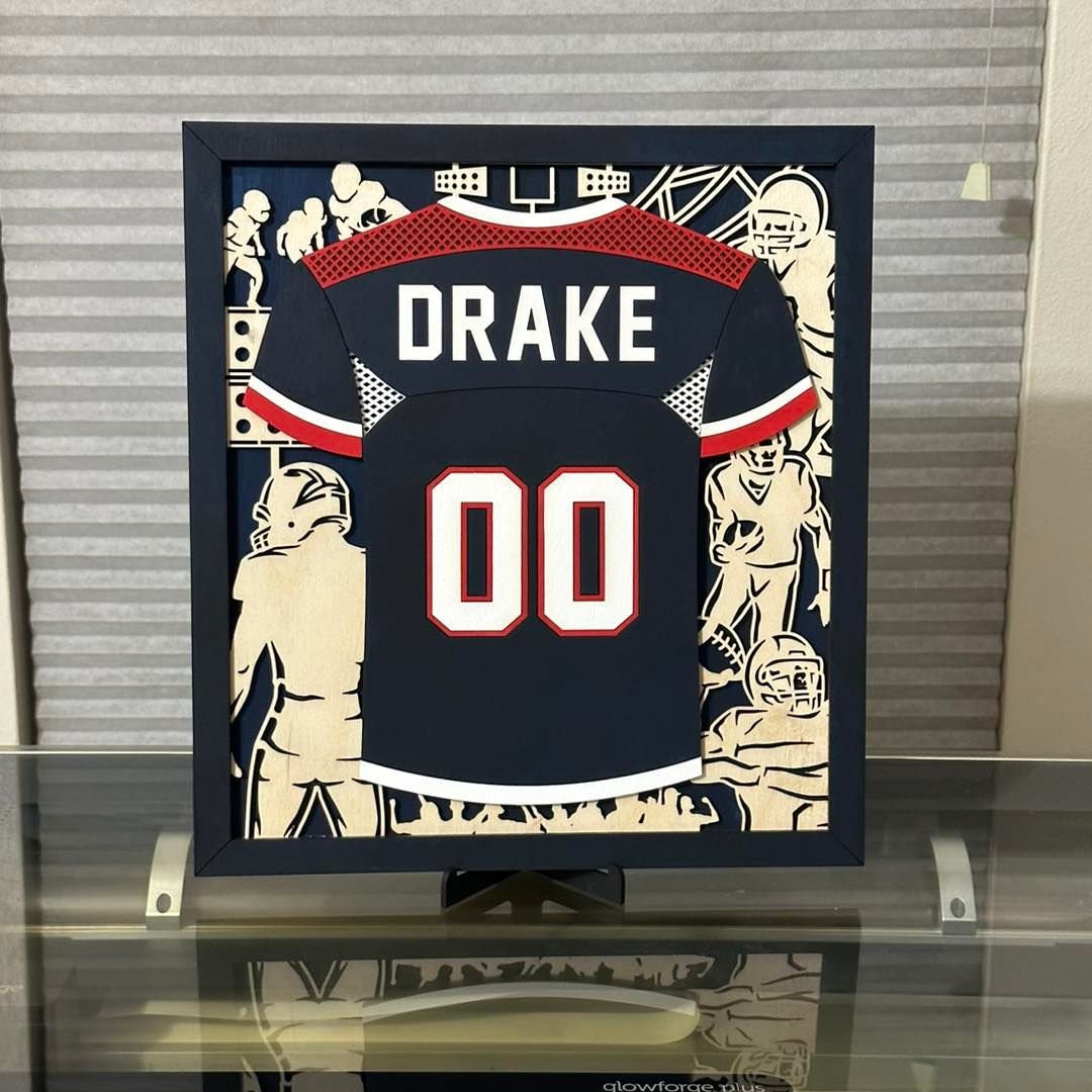 Personalized FootBall Jersey 3D Sign
