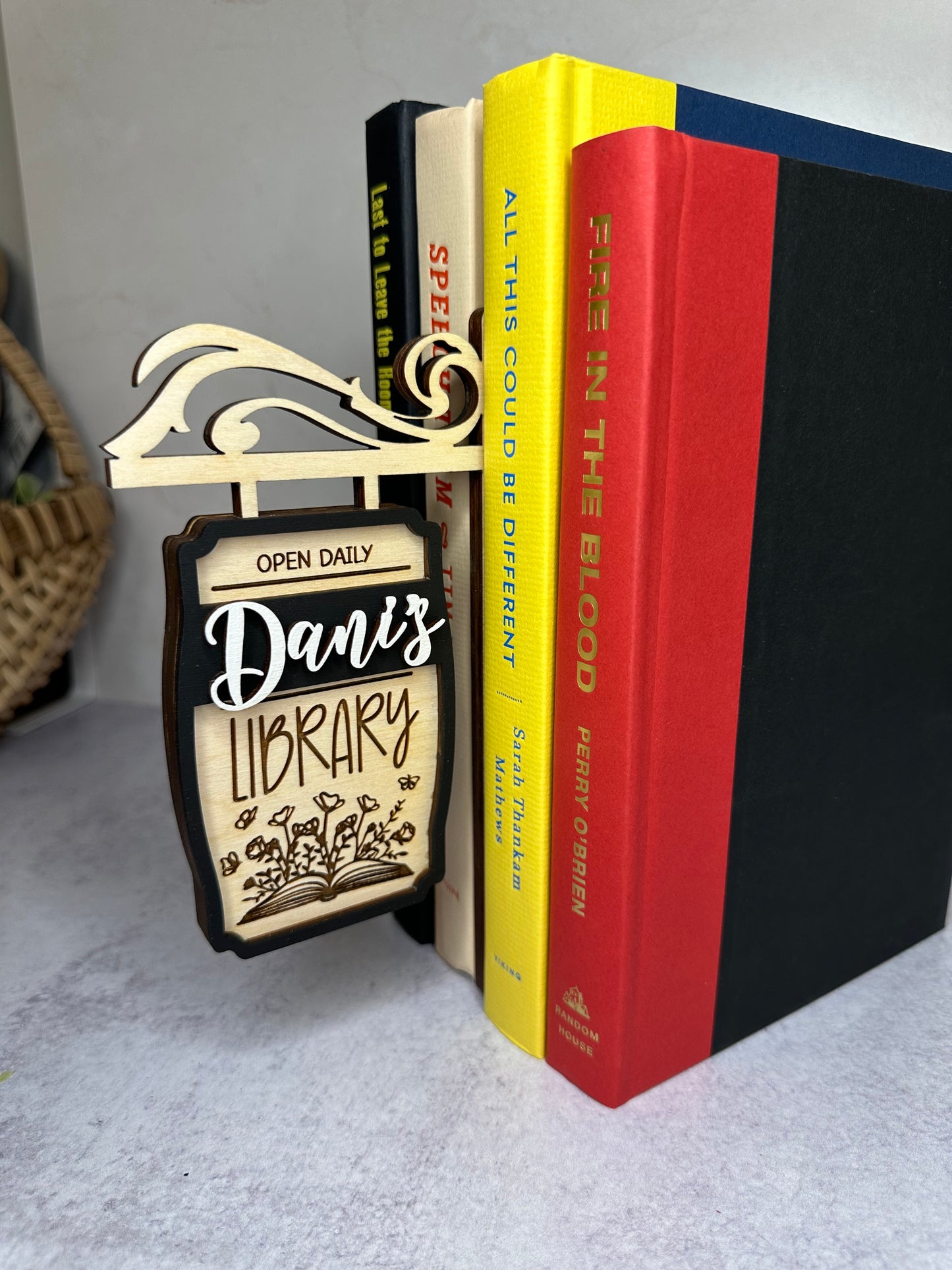 Personalized Book Nook Sign
