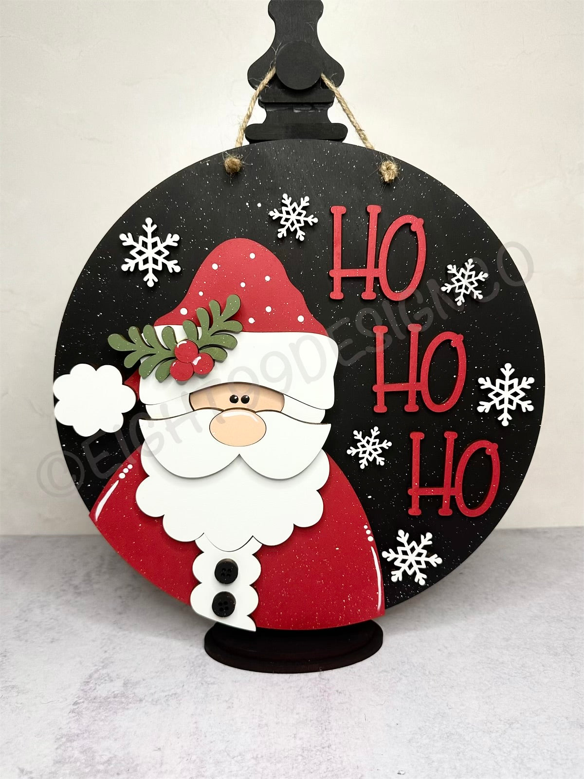Santa HO HO HO Christmas Sign