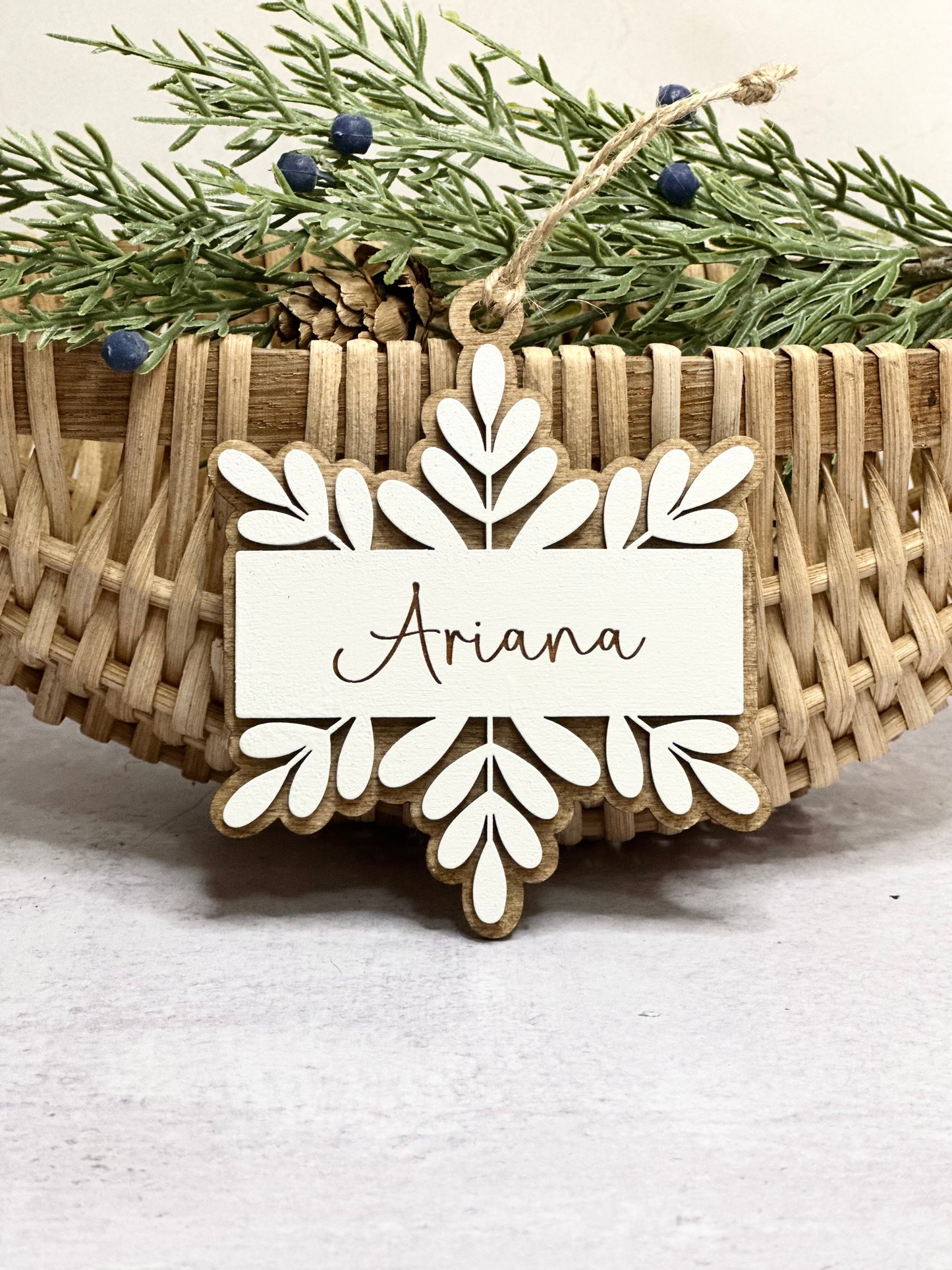 Personalized Snowflake Christmas Ornament