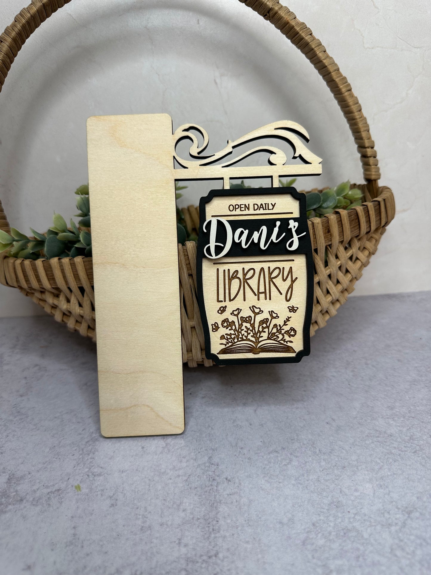 Personalized Book Nook Sign