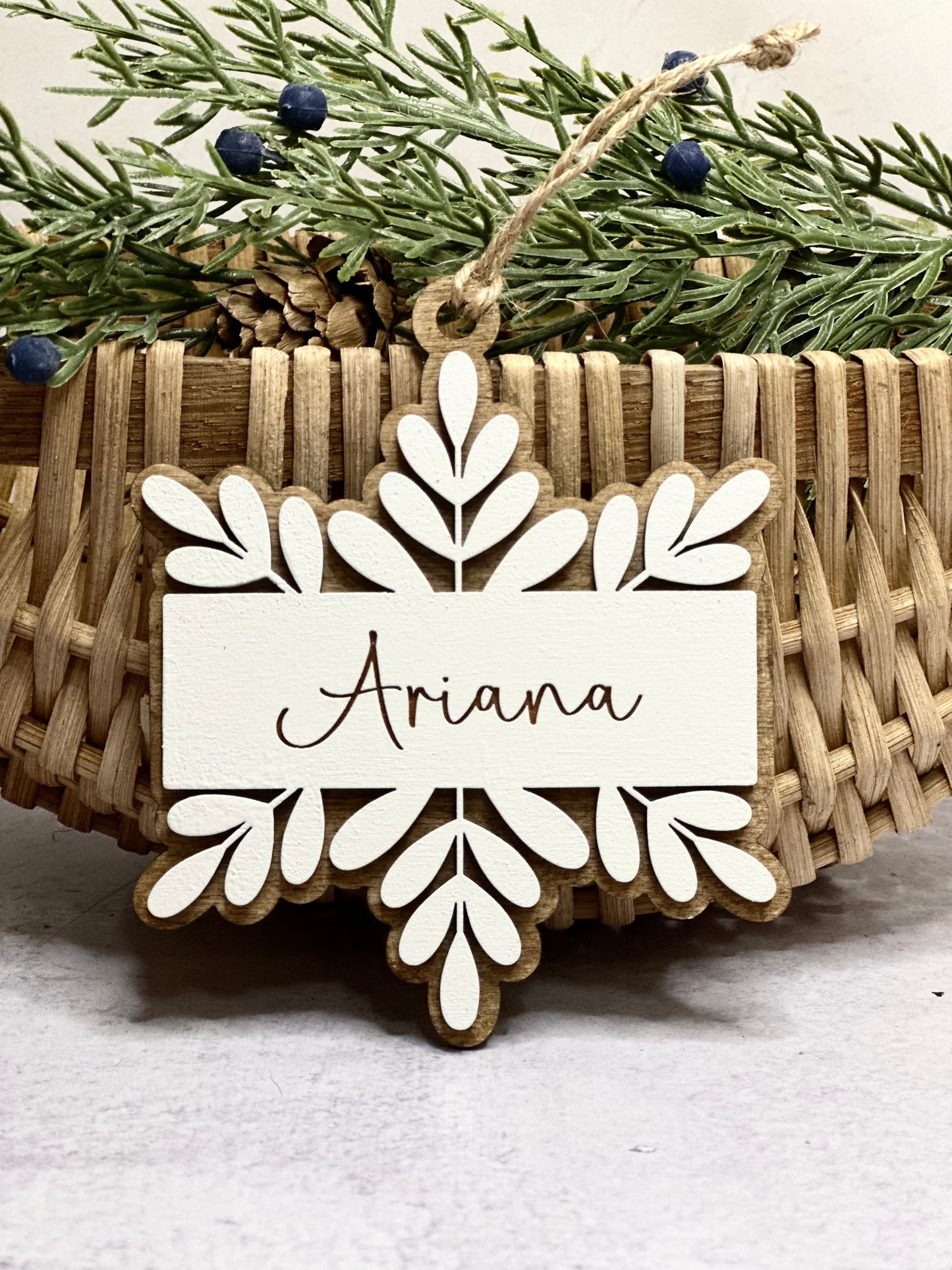 Personalized Snowflake Christmas Ornament