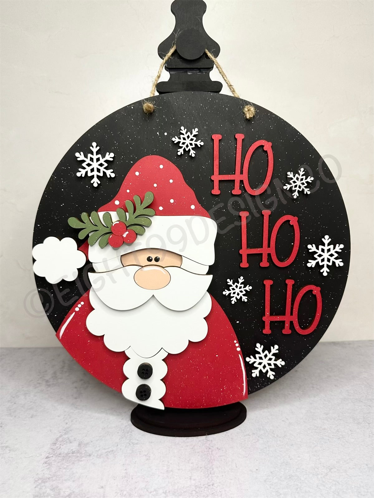 Santa HO HO HO Christmas Sign