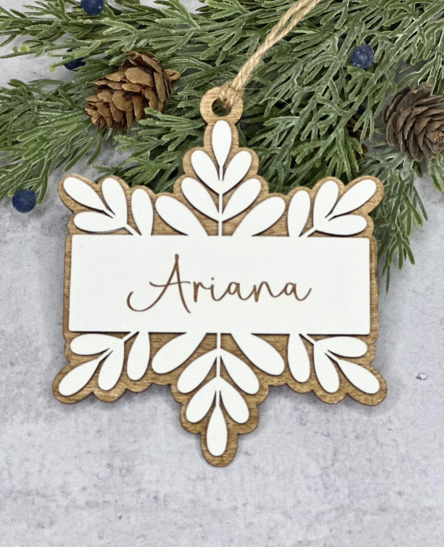 Personalized Snowflake Christmas Ornament