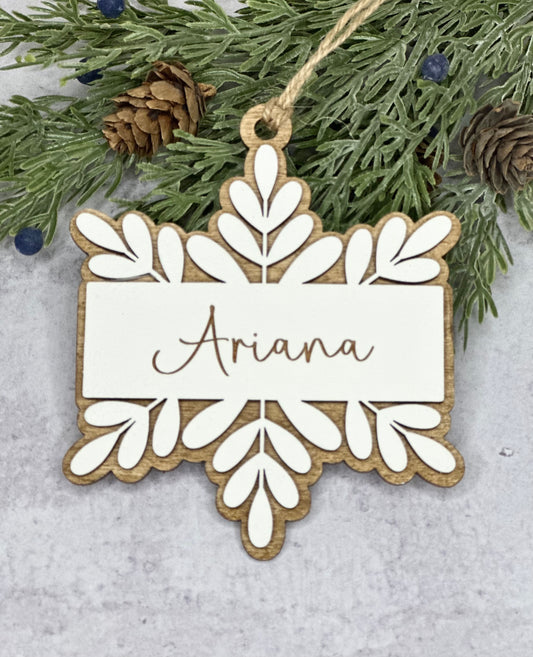 Personalized Snowflake Christmas Ornament