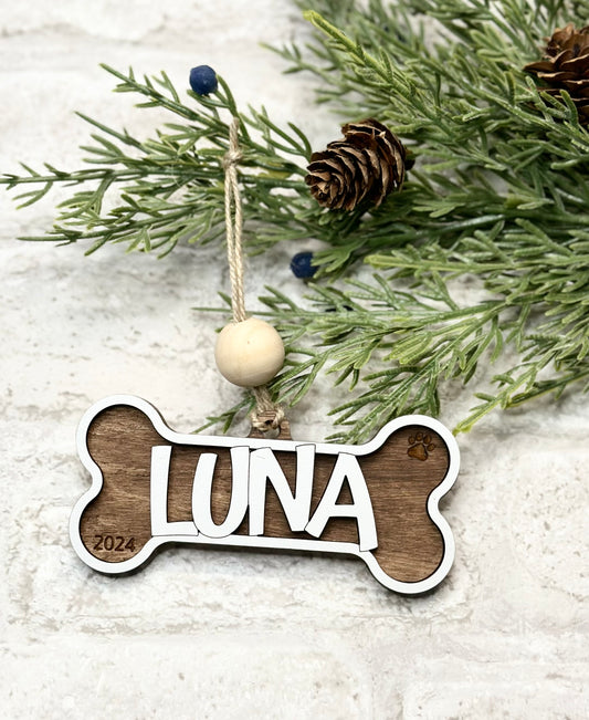 Personalized Dog Bone Ornament