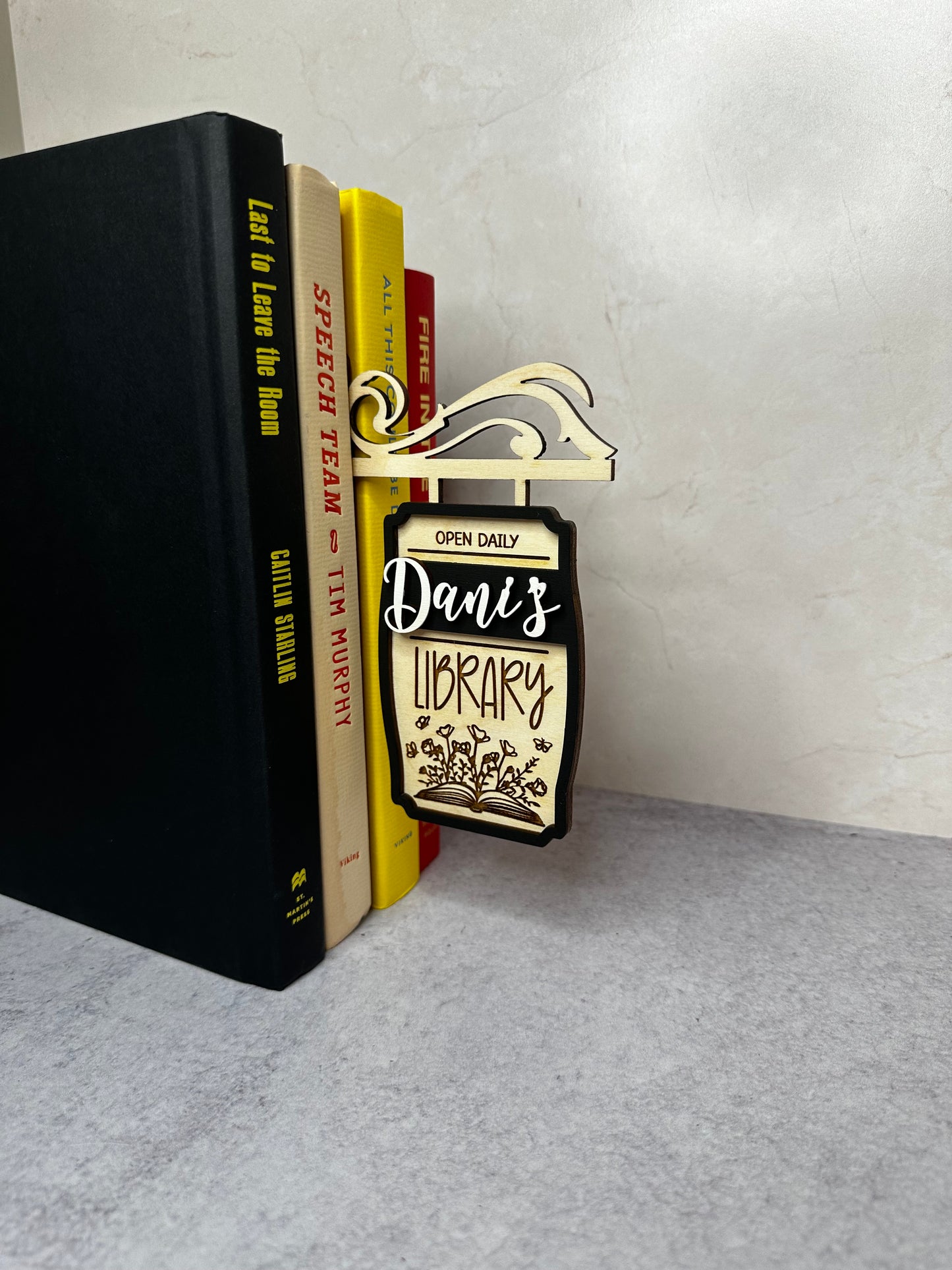 Personalized Book Nook Sign