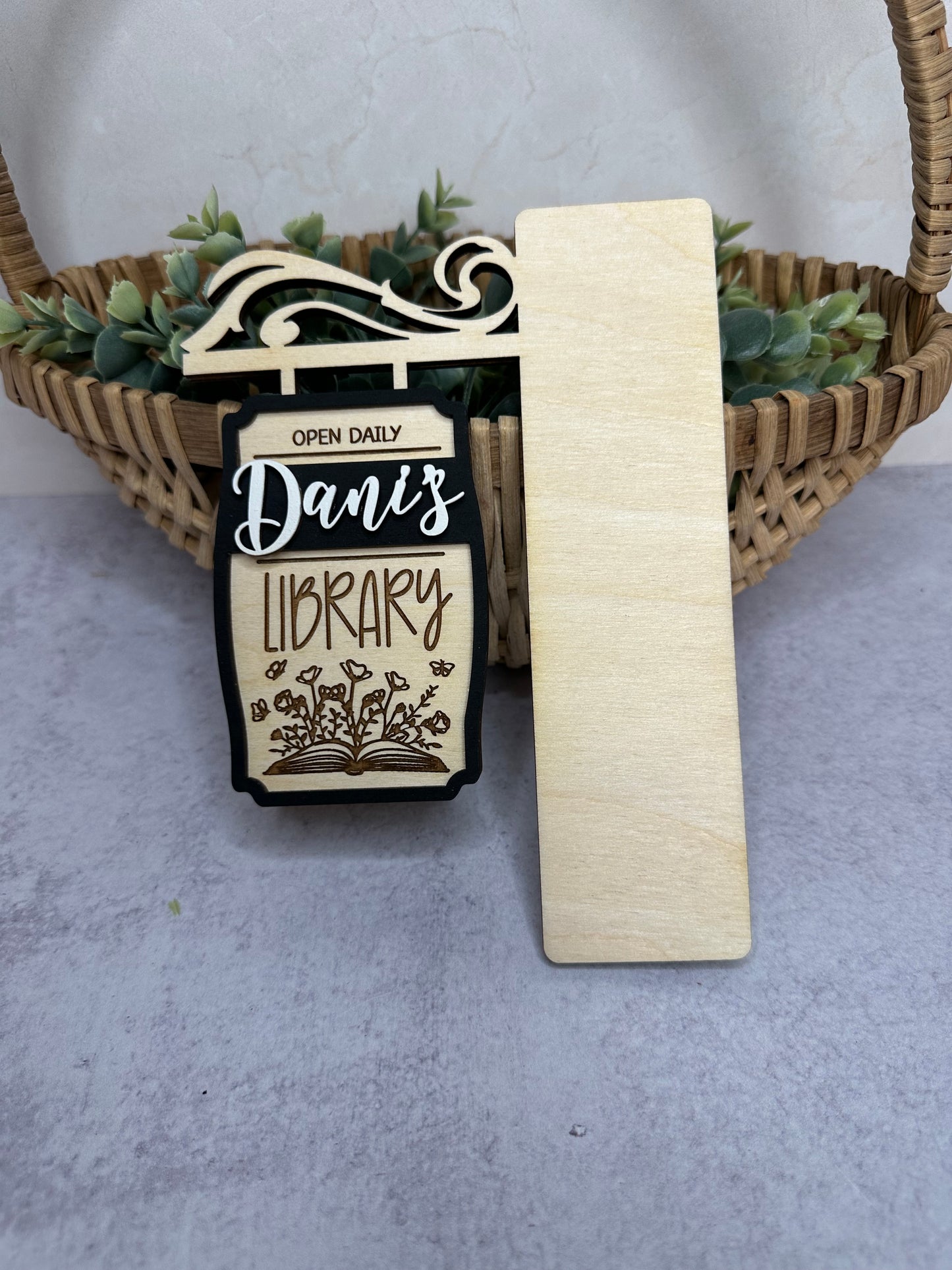 Personalized Book Nook Sign
