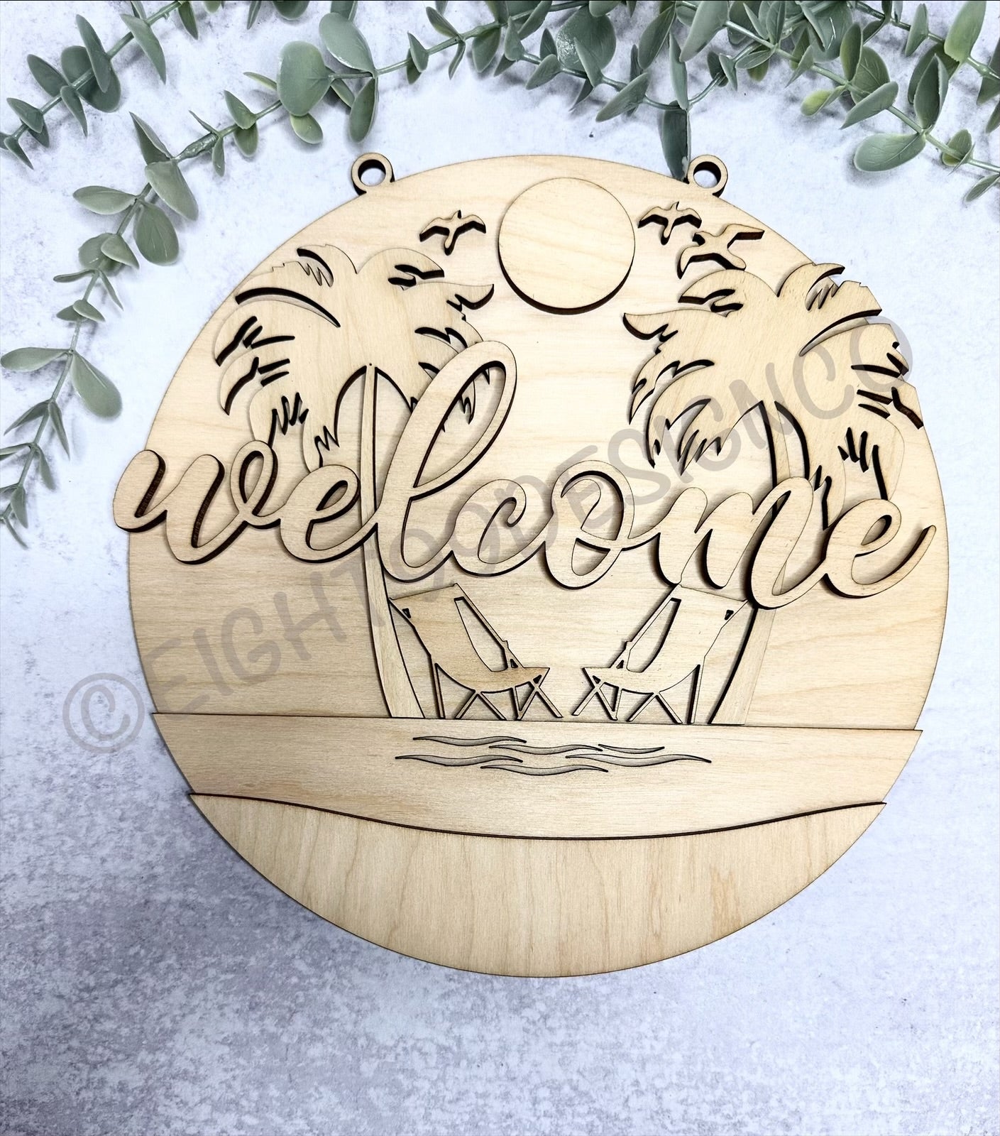 DIY Wood Blanks - Welcome Beach Chairs Sign