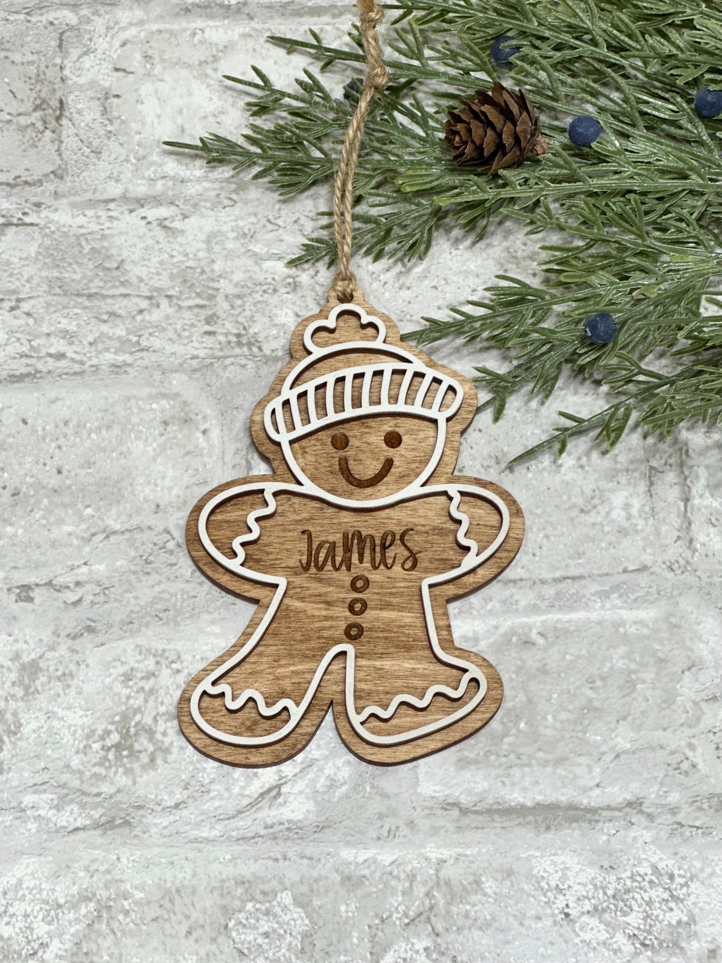 Personalized Gingerbread Christmas Ornament