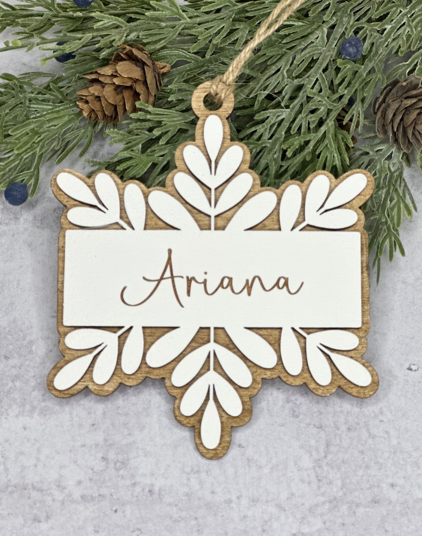Personalized Snowflake Christmas Ornament