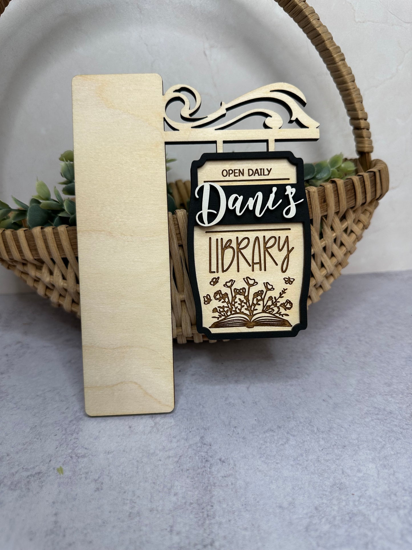 Personalized Book Nook Sign