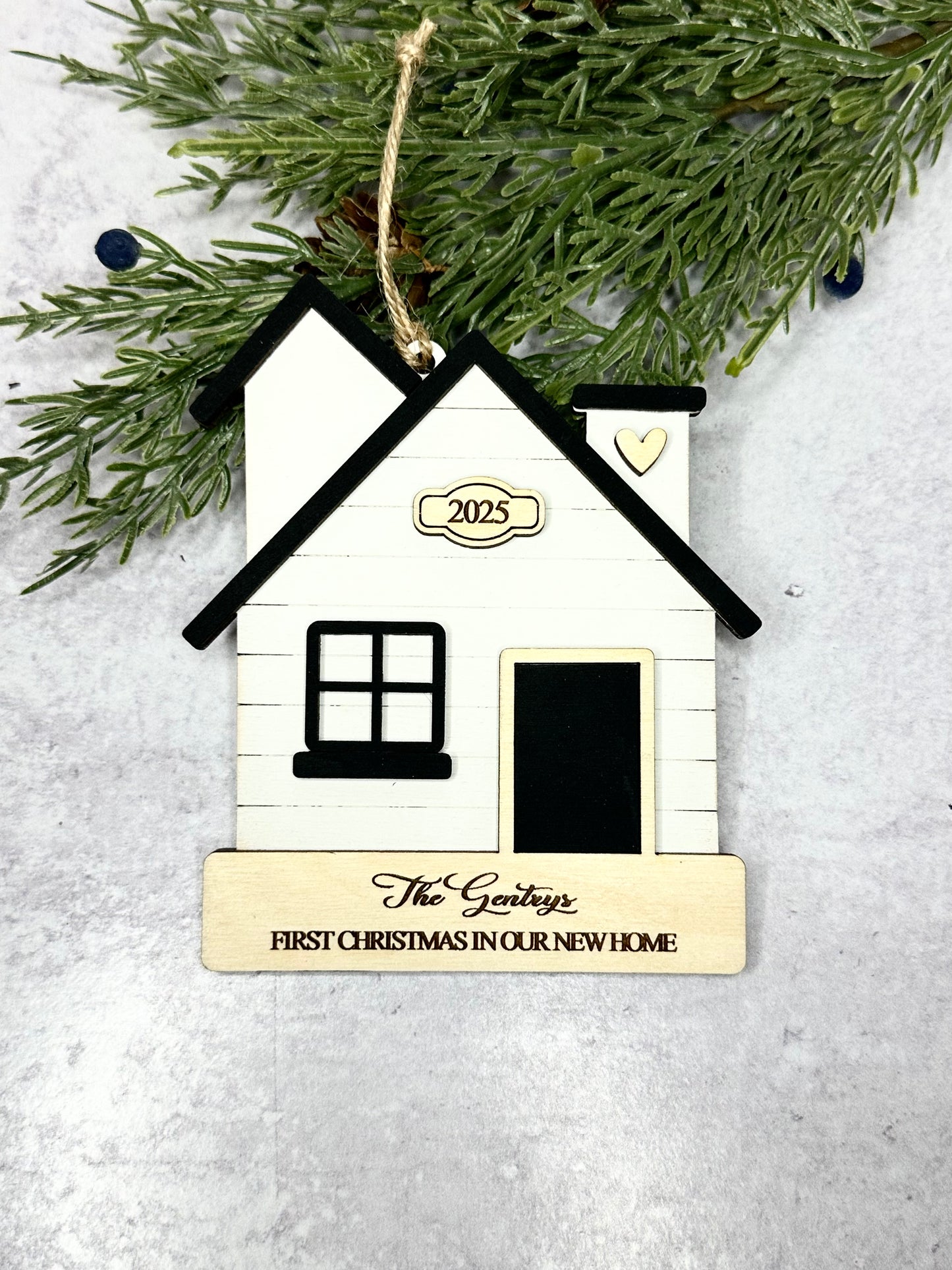 Personalized House Christmas Ornament