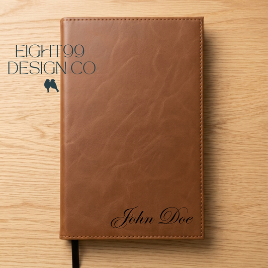 Personalized Laser-Engraved Leatherette Journal