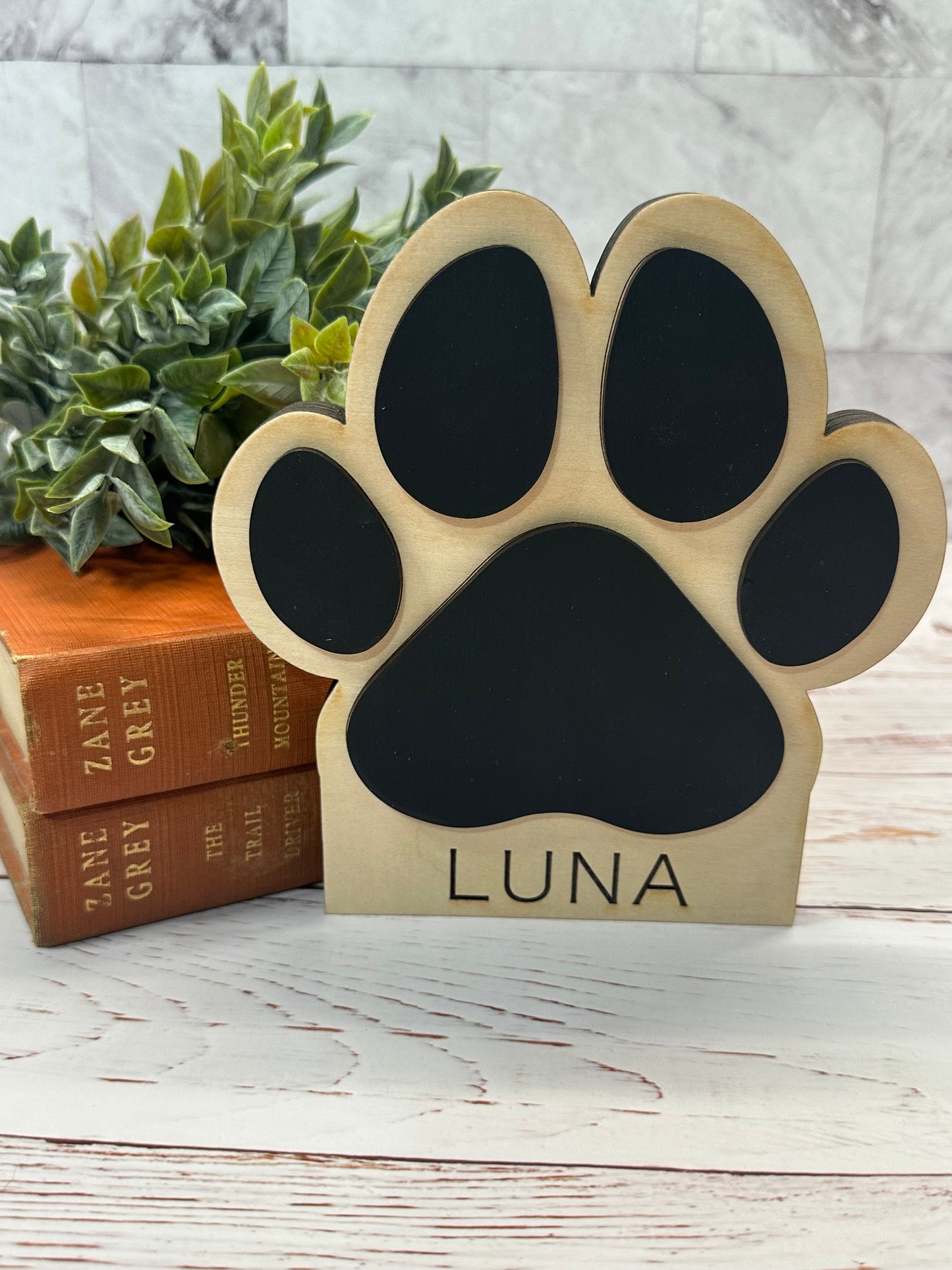 Paw Print Shelf Sitter - Personalized