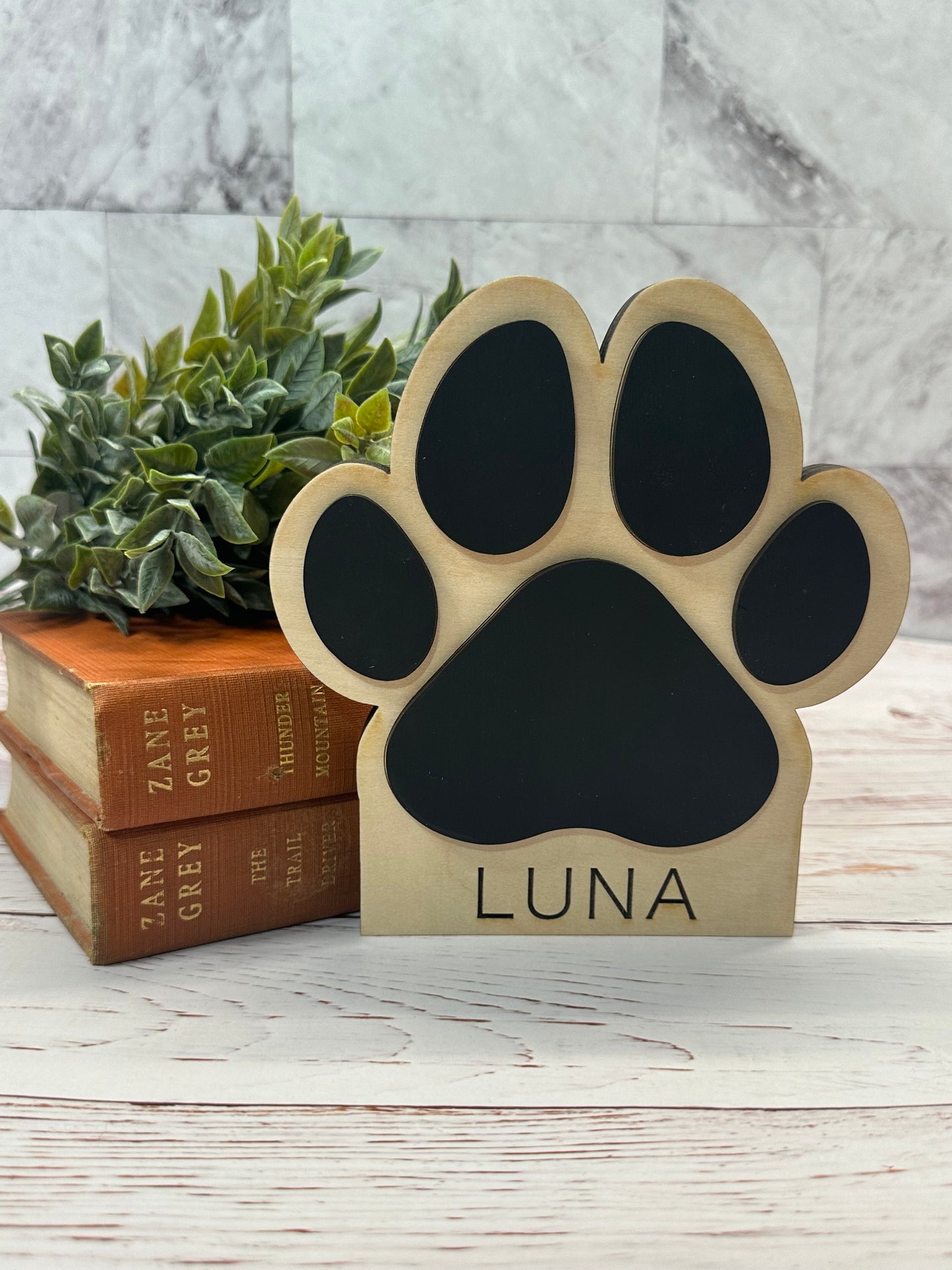 Paw Print Shelf Sitter - Personalized