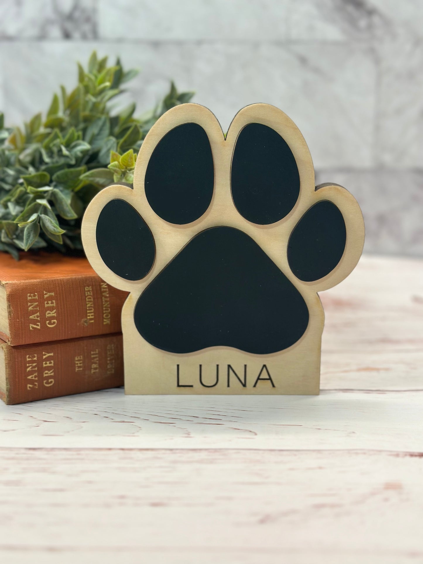 Paw Print Shelf Sitter - Personalized