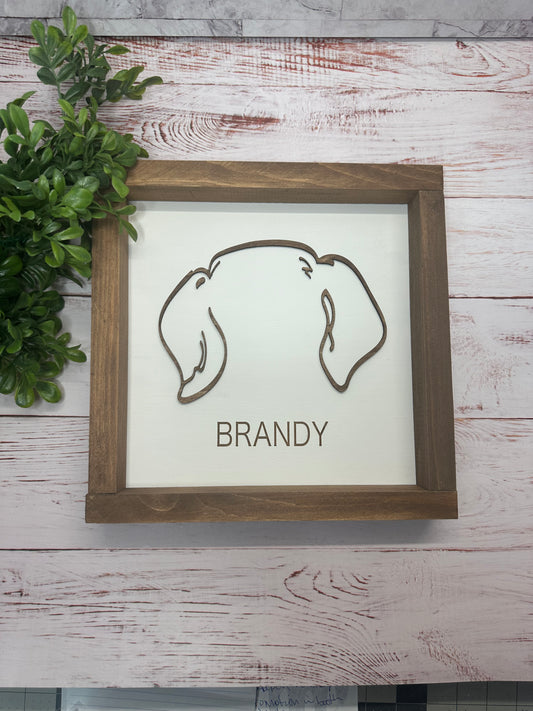 Personalized Dog Ear Sign