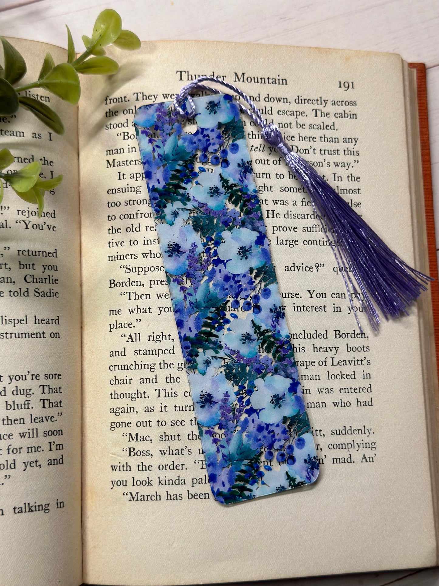 Bookmark - Blue Floral