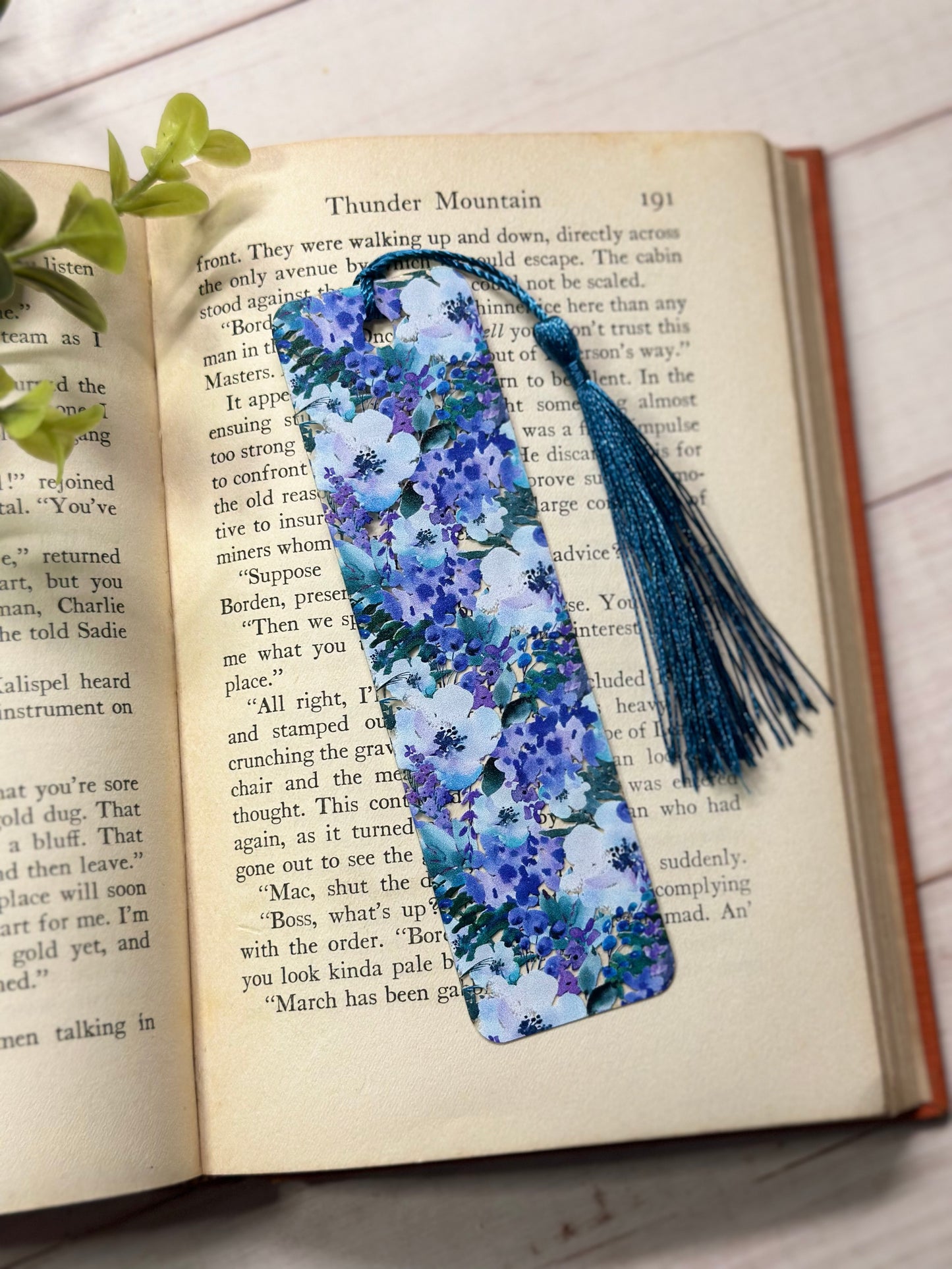 Bookmark - Blue Floral