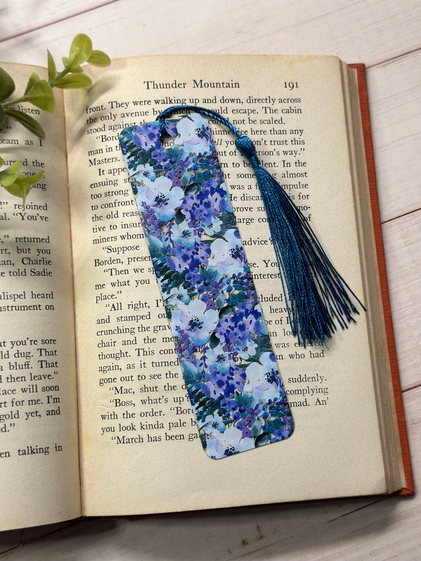 Bookmark - Blue Floral