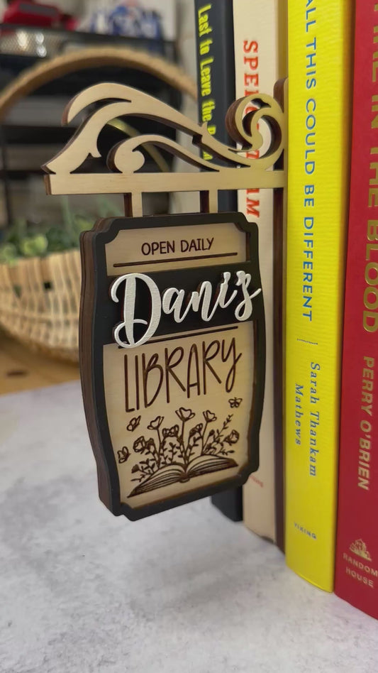 Personalized Book Nook Sign